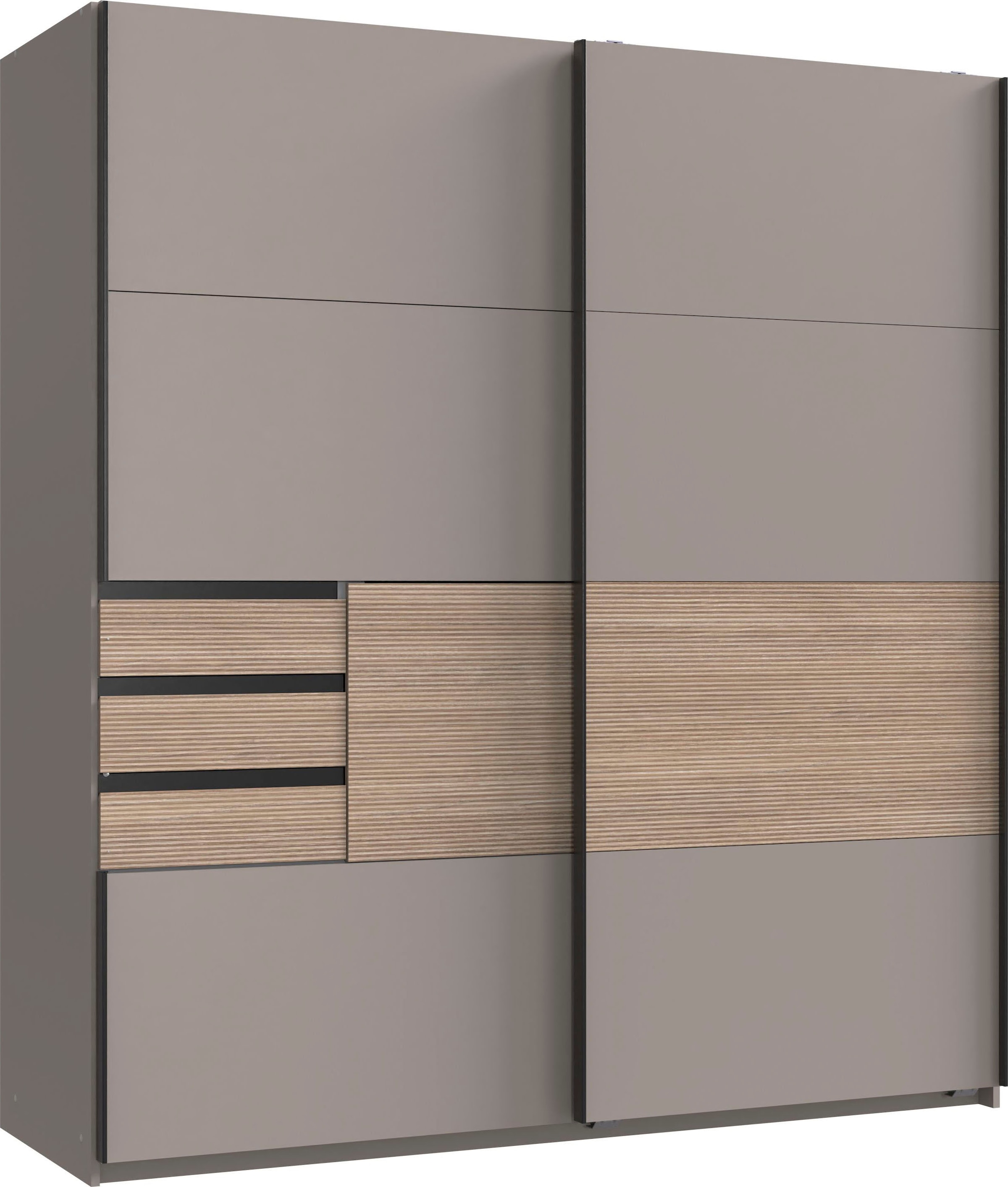 Wimex Schwebetürenschrank "Bremen in der Breite 180cm, wahlweise mit Spiegel" mit moderner Multiplex Optik, inkl. Schubladen