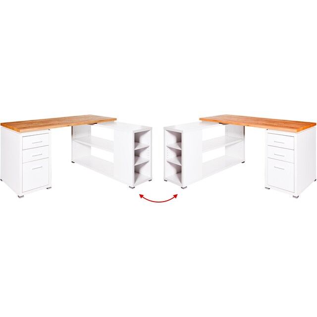 Jahnke Schreibtisch »CLB«, wechselseitig montierbar bequem kaufen