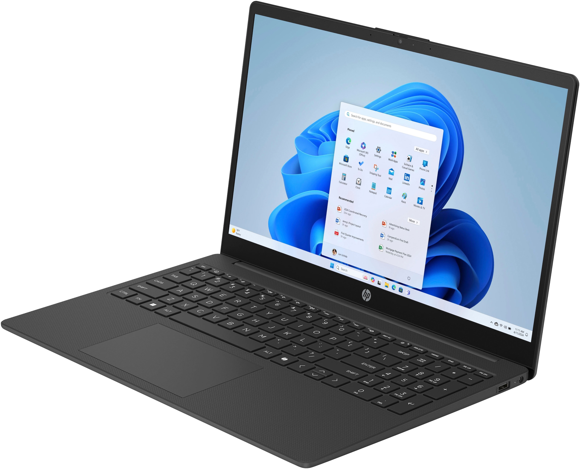 HP Notebook »15-fc0287ng« 39,6 cm / 15,6 ″ AMD Ryzen 7 Radeon Graphics;USB 3.2 Gen 1.0 Type-C Anschluss;HDMI v1.4b;Kombi-Anschluss für Kopfhörer/Mikrofon;AC Smart Pin Netzadapterbuchse 1.000 GB SSD