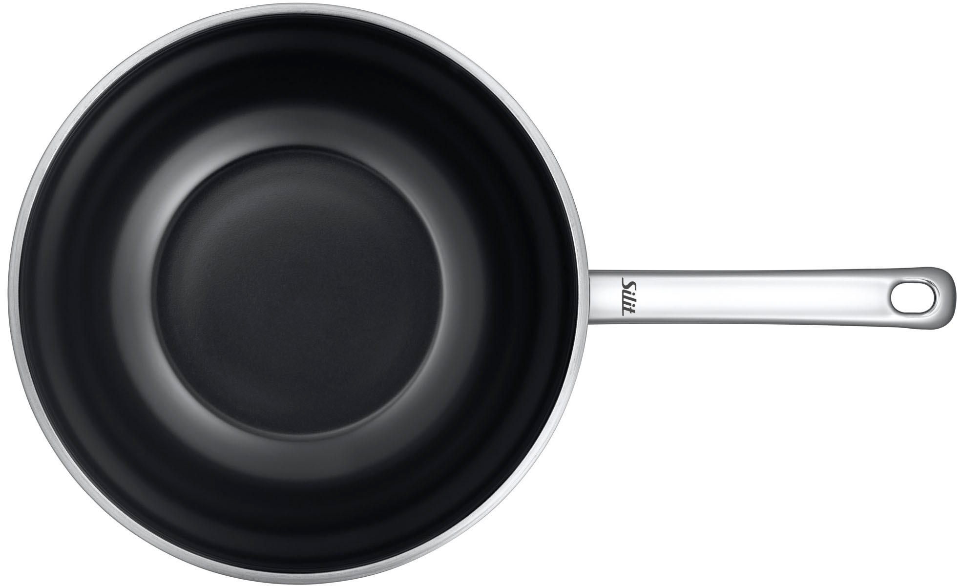 Silit Wok »Wuhan Wokpfanne Induktion Ø 28 cm«, Edelstahl 18/10, (1 tlg.), ideal für scharfes Anbraten, für alle Herdarten geeignet