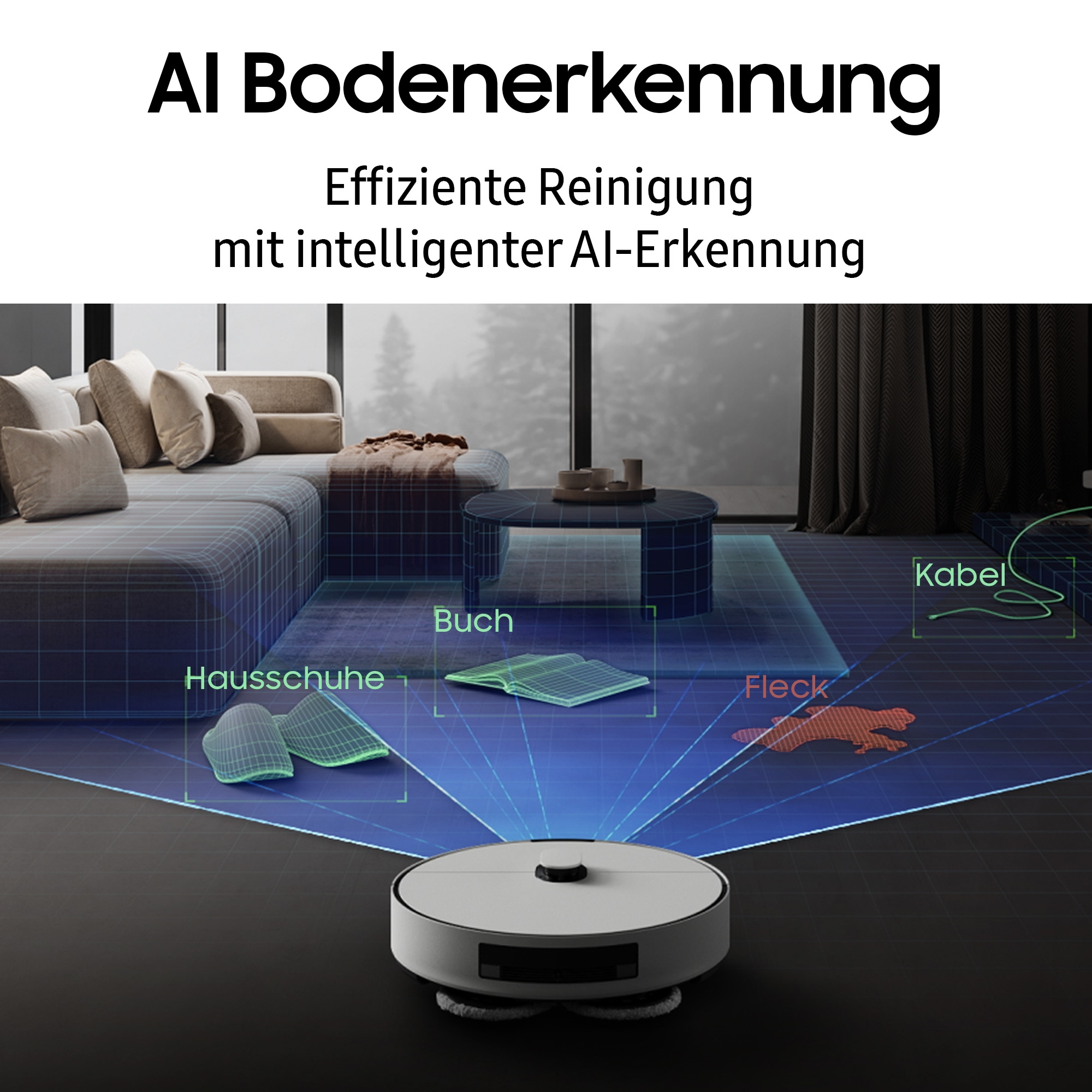 Samsung Nass-Trocken-Saugroboter »BESPOKE Jet Bot Combo AI Steam, KI-Objekterkennung«