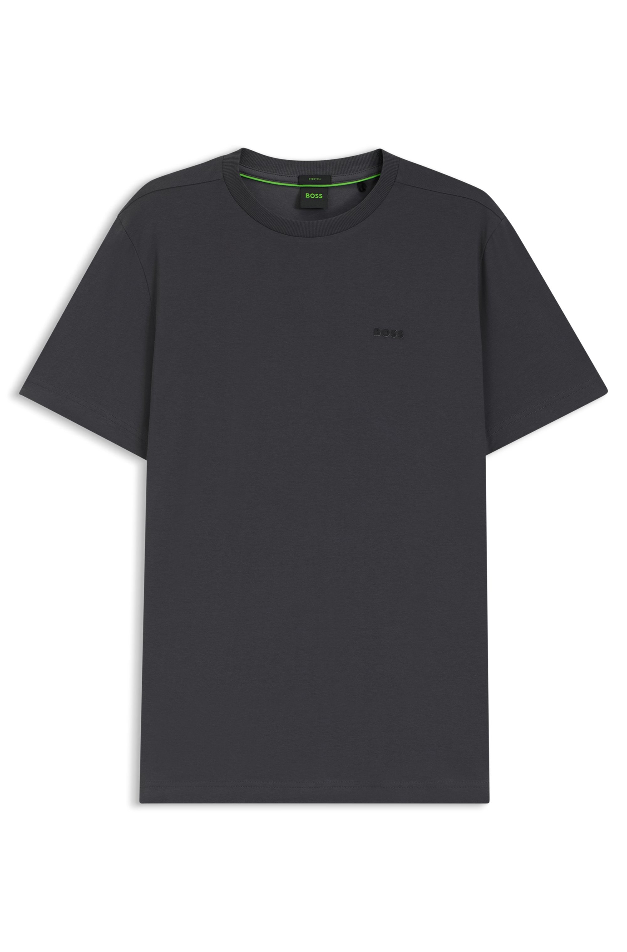 BOSS GREEN Rundhalsshirt »Tee«, mit gummiertem Kontrast-Logo