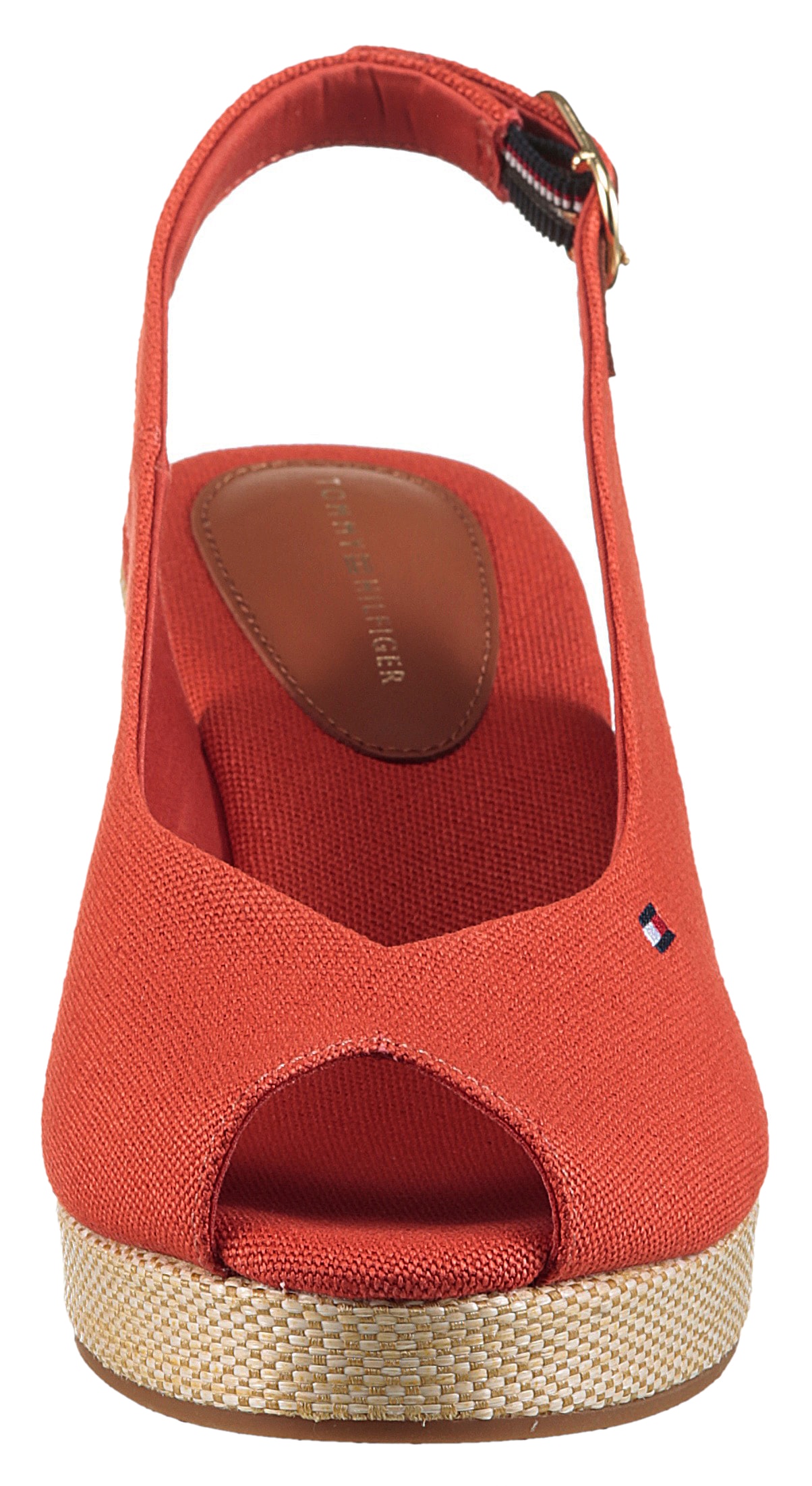 Tommy Hilfiger Keilsandalette »FLAG MID WEDGE ESPAD SLINGBACK«  , Plateau, Sommerschuh, Riemchensandale mit verstellbarer Schnalle