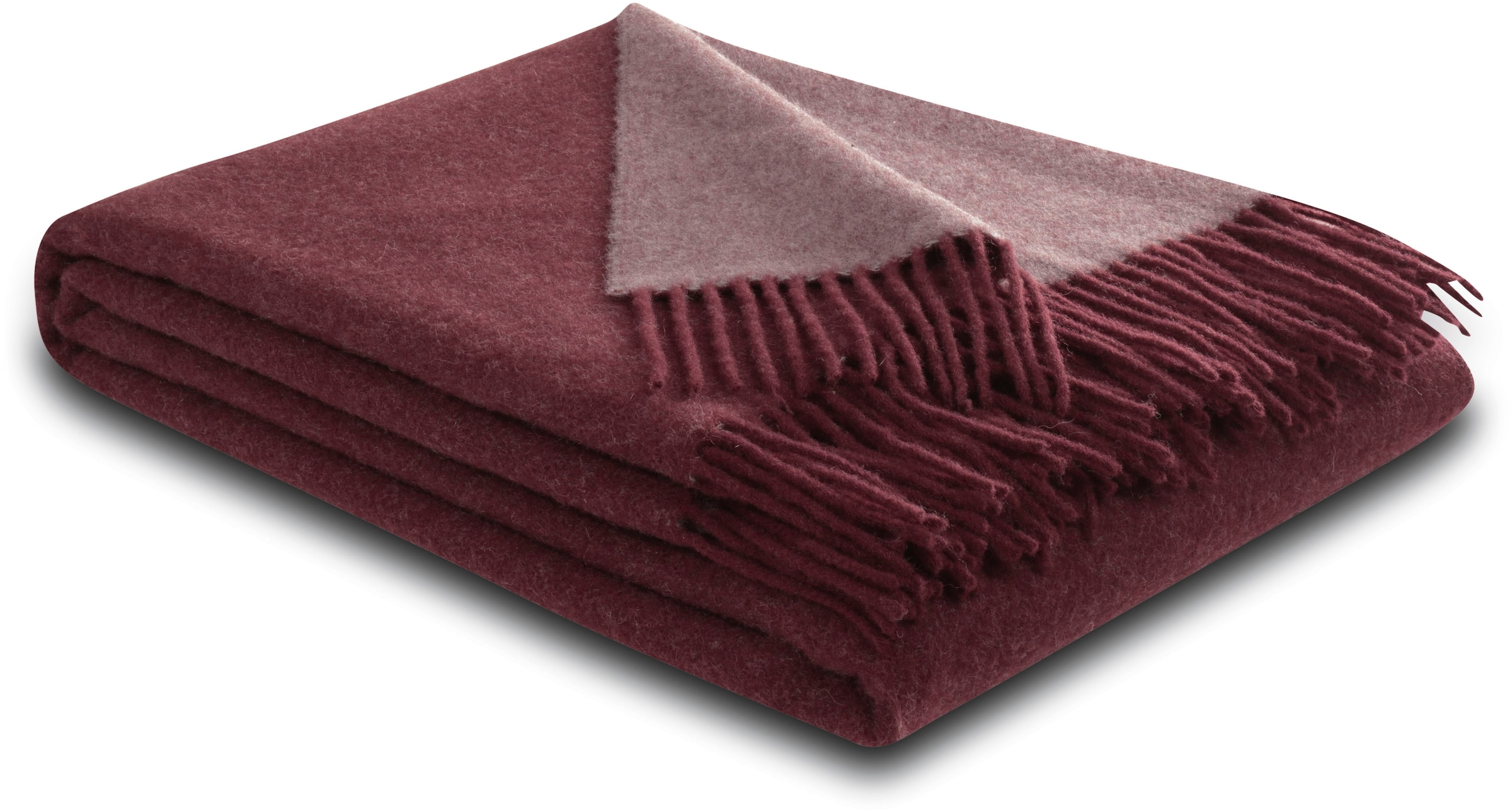 Biederlack Plaid »Soft Impression im Doubleface-Look« Wolle-Kaschmir-Mix