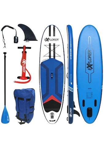EXPLORER Inflatable SUP-Board »Stream 10.2«, (6 tlg., mit Paddel, Pumpe und... kaufen