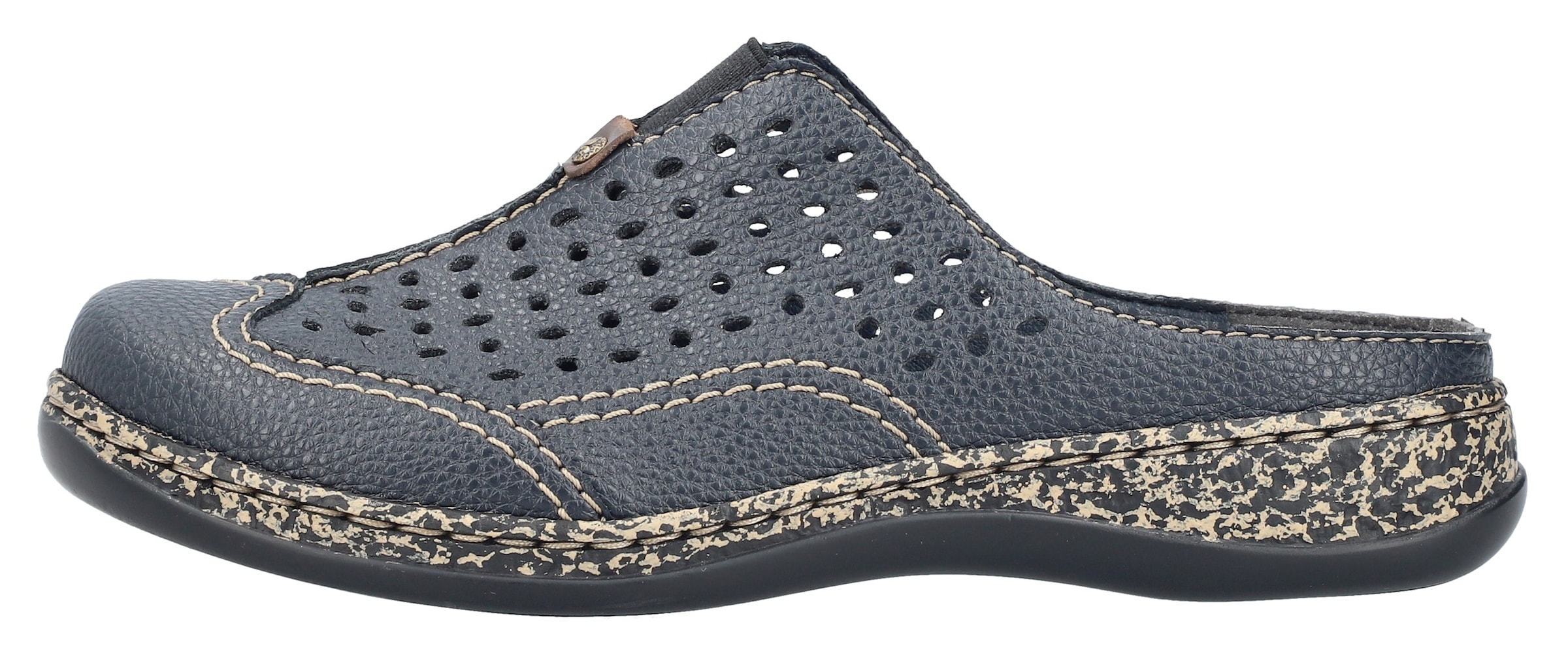 Rieker Clog  Schlupfschuh, Hausschuh, Sommerschuh mit Perforation