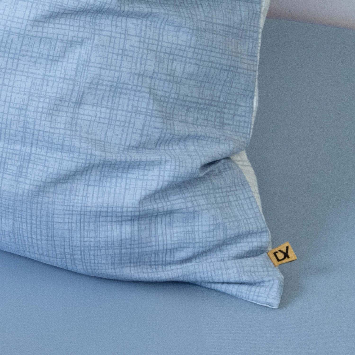Dyckhoff Wendebettwäsche »Uni« 2 Stk. Baumwolle, Renforcé, 100x135, Baby, Unifarben Meerblau, Reißverschluss