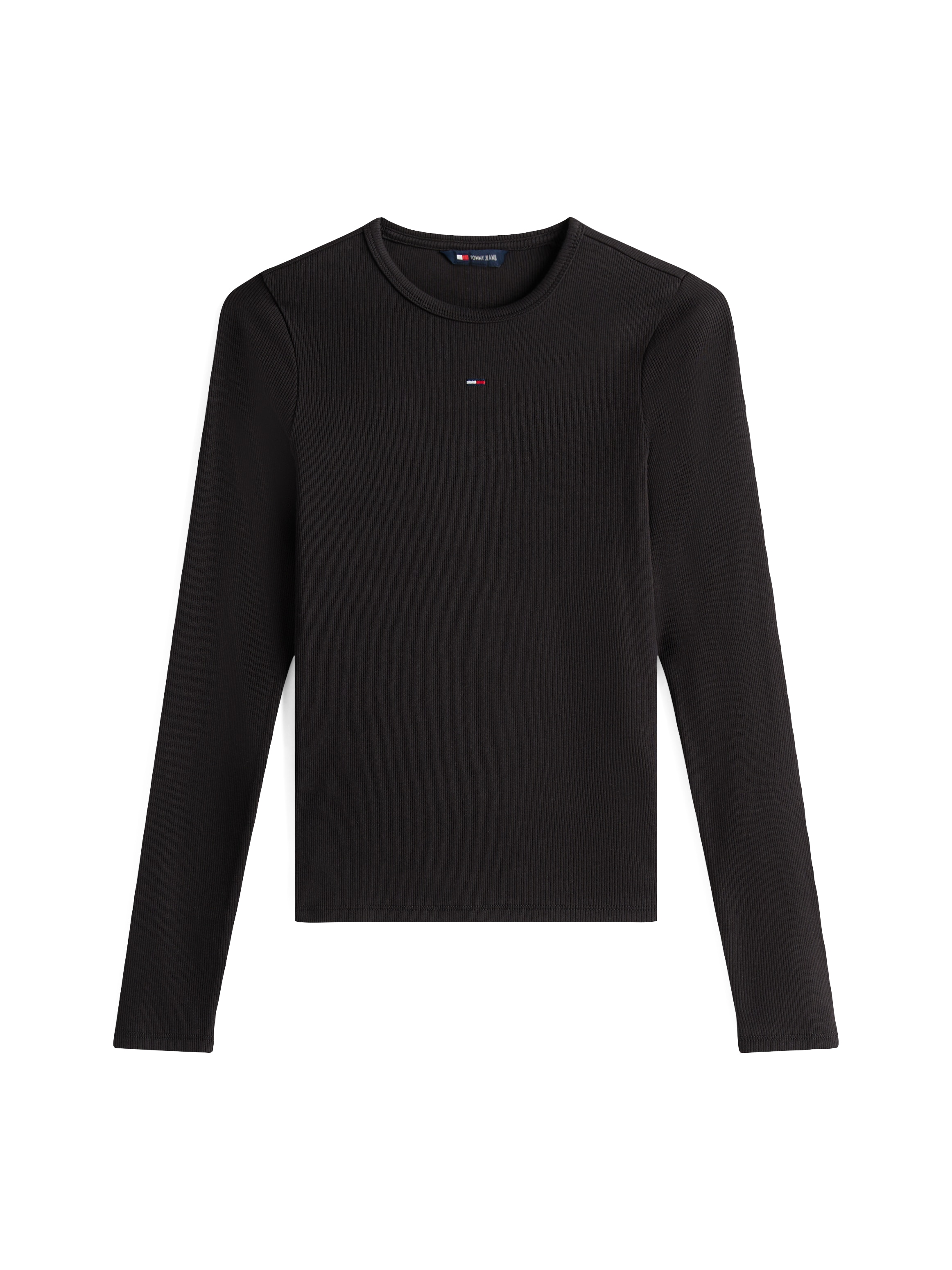 Tommy Jeans Langarmshirt »TJW SLIM ESSENTIAL RIB LS« mit Logostickerei