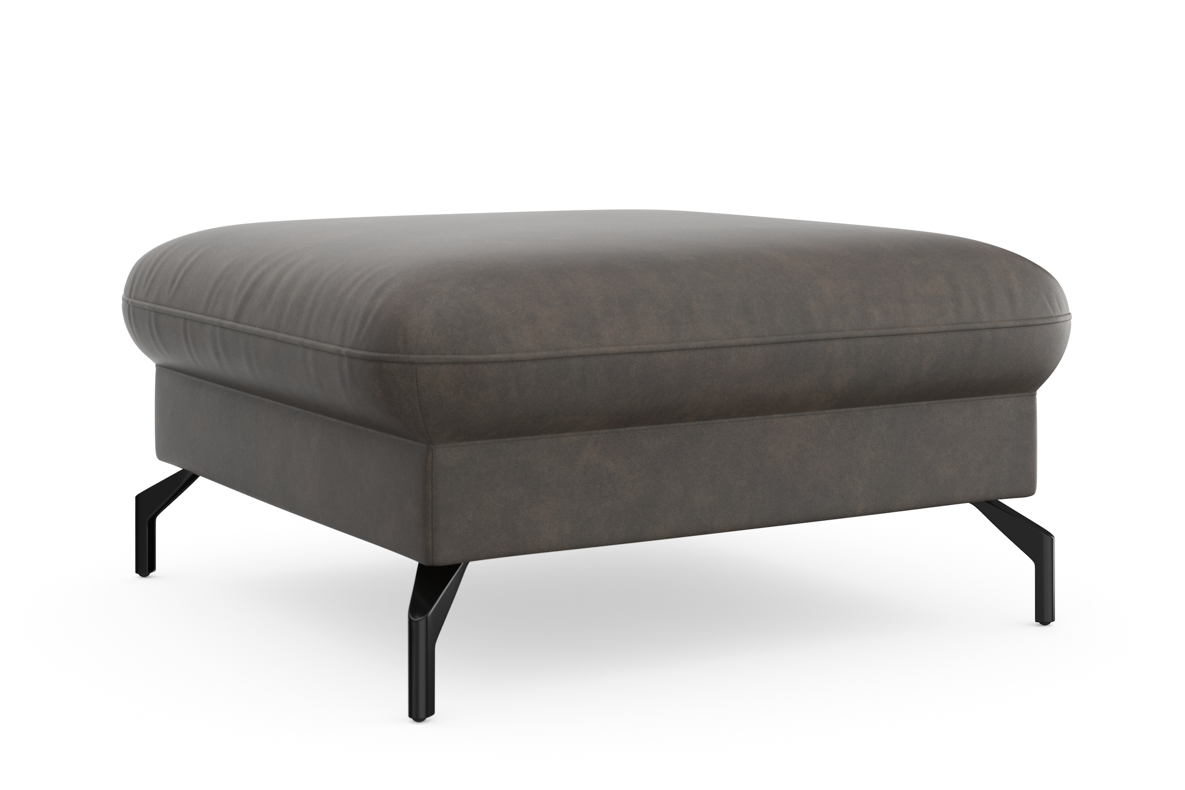 sit&more Hocker »Fashion«, inklusive Federkern, mit hochwertigen, schwarzen Metallfüßen