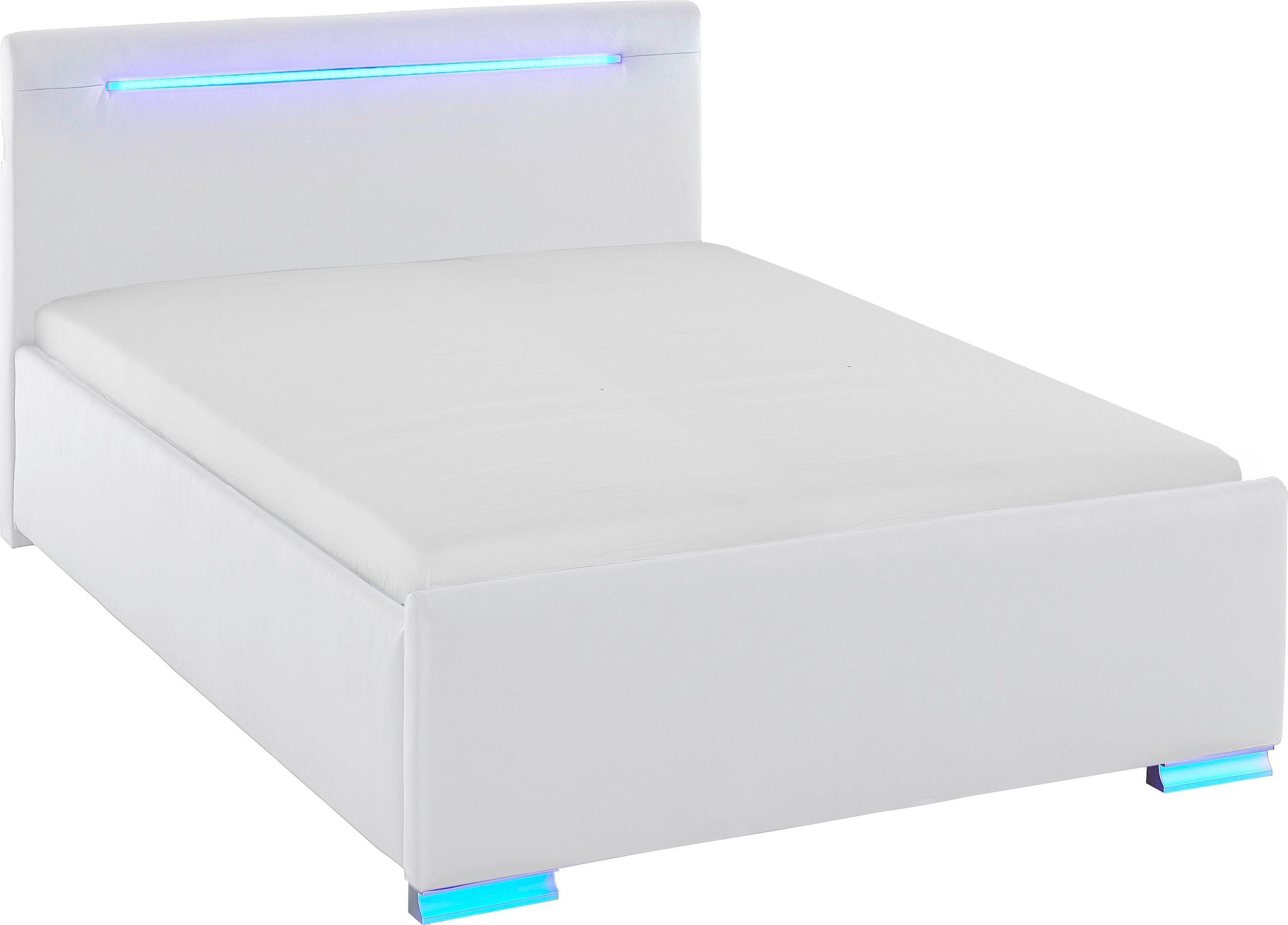 meise.möbel Polsterbett »Las Vegas III mit LED-Beleuchtung und USB-Anschluss«, erhältlich in den Breiten 140 & 180cm