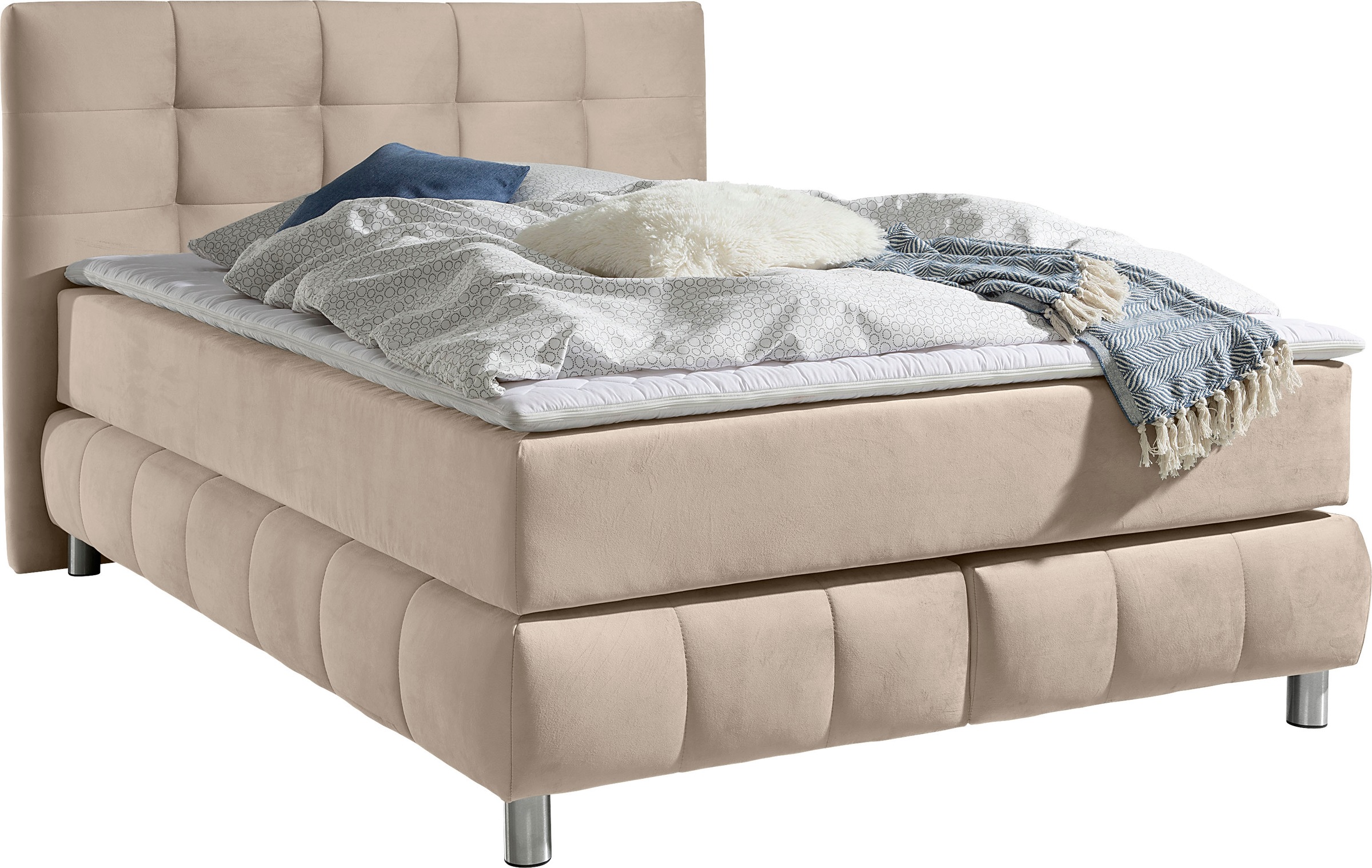 andas Boxspringbett »Salo«, incl. Topper, 6 Breiten, 2 Härtegrade, TFK auch in Härtegrad 4