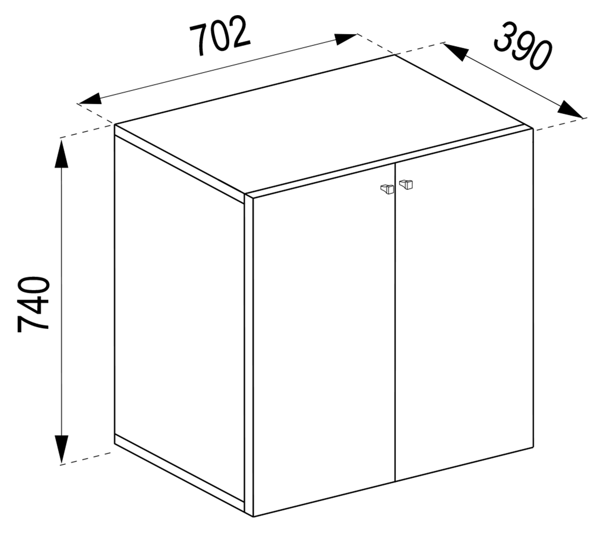 VCM Kommode »Holz Kommode Sideboard Anrichte Vandol 1 Drehtüren« 1 Stk. tlg.