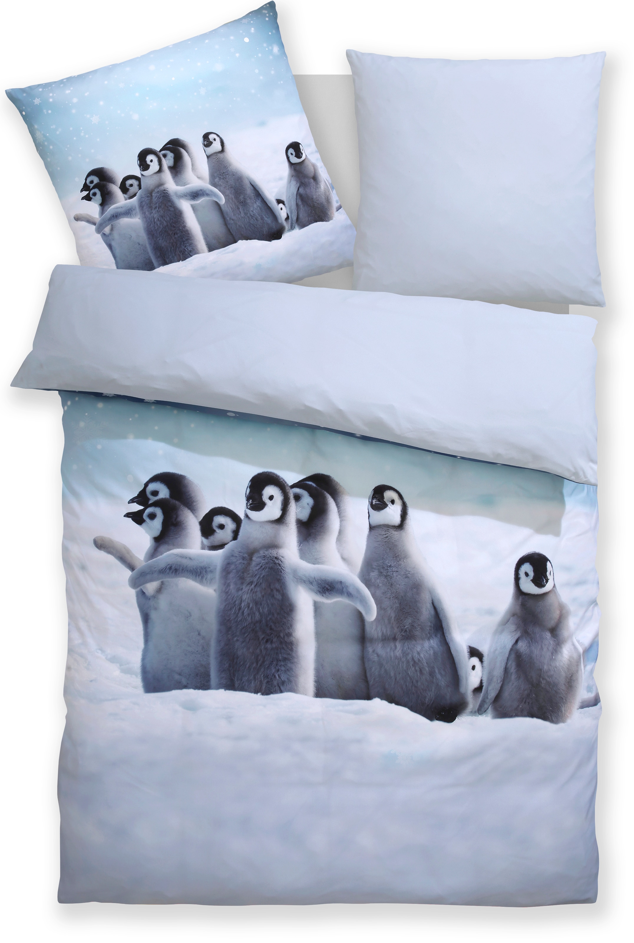 OTTO home Bettwäsche »Lyki«, ab Größe 135x200 cm, 100% Polyester, Katze, Pferd, Löwe, Pinguin