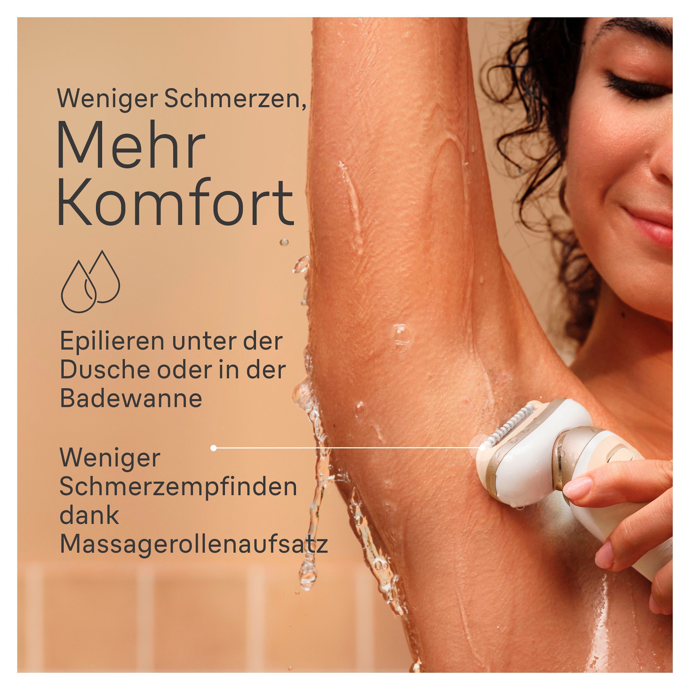 Braun Epilierer »Silk-épil Flex 9 9-071«, mit Rasieraufsatz, Trimmeraufsatz & Massageaufsatz