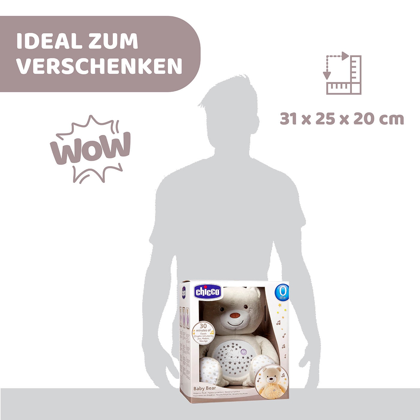 Chicco Kuscheltier »First Dreams Baby Bear, Beige«, mit Lichtprojektion und Soundfunktion