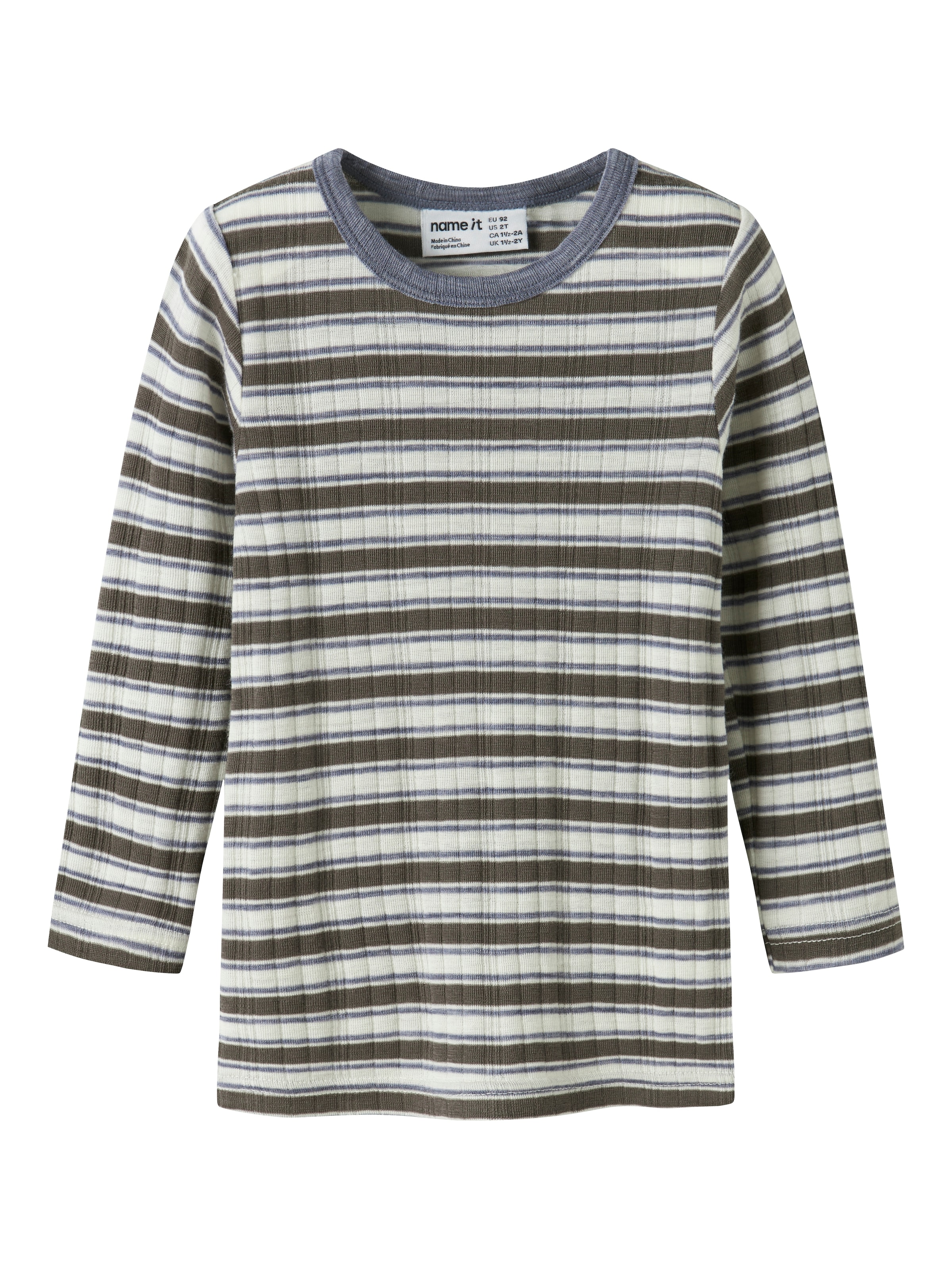 Name It Langarmshirt »NMMWANG WOOL NEEDLE LS TOP NOOS« Wolle, regular fit