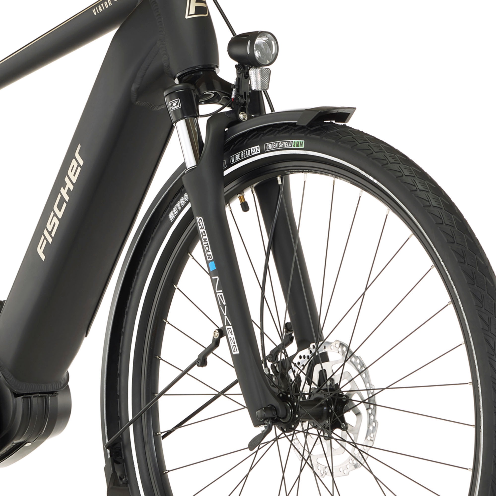 FISCHER Fahrrad E-Bike »VIATOR 4.2i«, 9 Gang, Shimano, Acera, Mittelmotor 250 W, (mit Faltschloss), Pedelec, Elektrofahrrad für Damen u. Herren