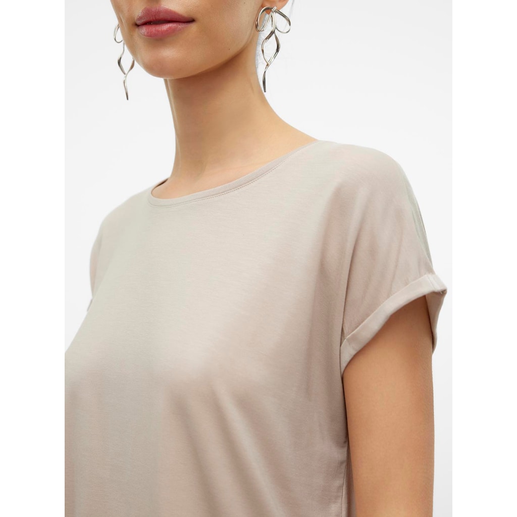 Vero Moda Rundhalsshirt »VMAVA PLAIN SS TOP GAJRS NOOS«