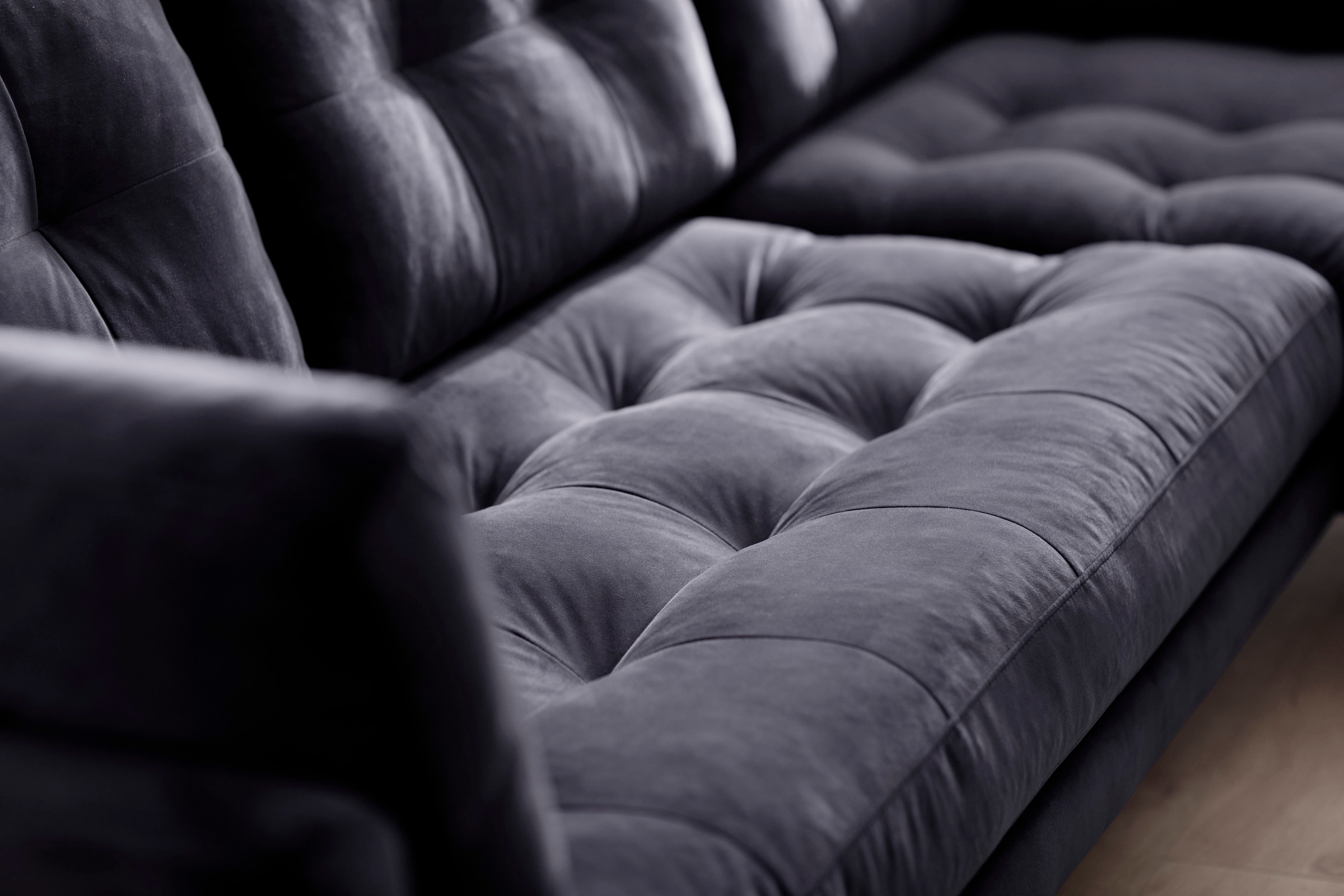 Trends by HG Ecksofa »Landau L-Form«, in Cord-Stoff mit Metallfuß