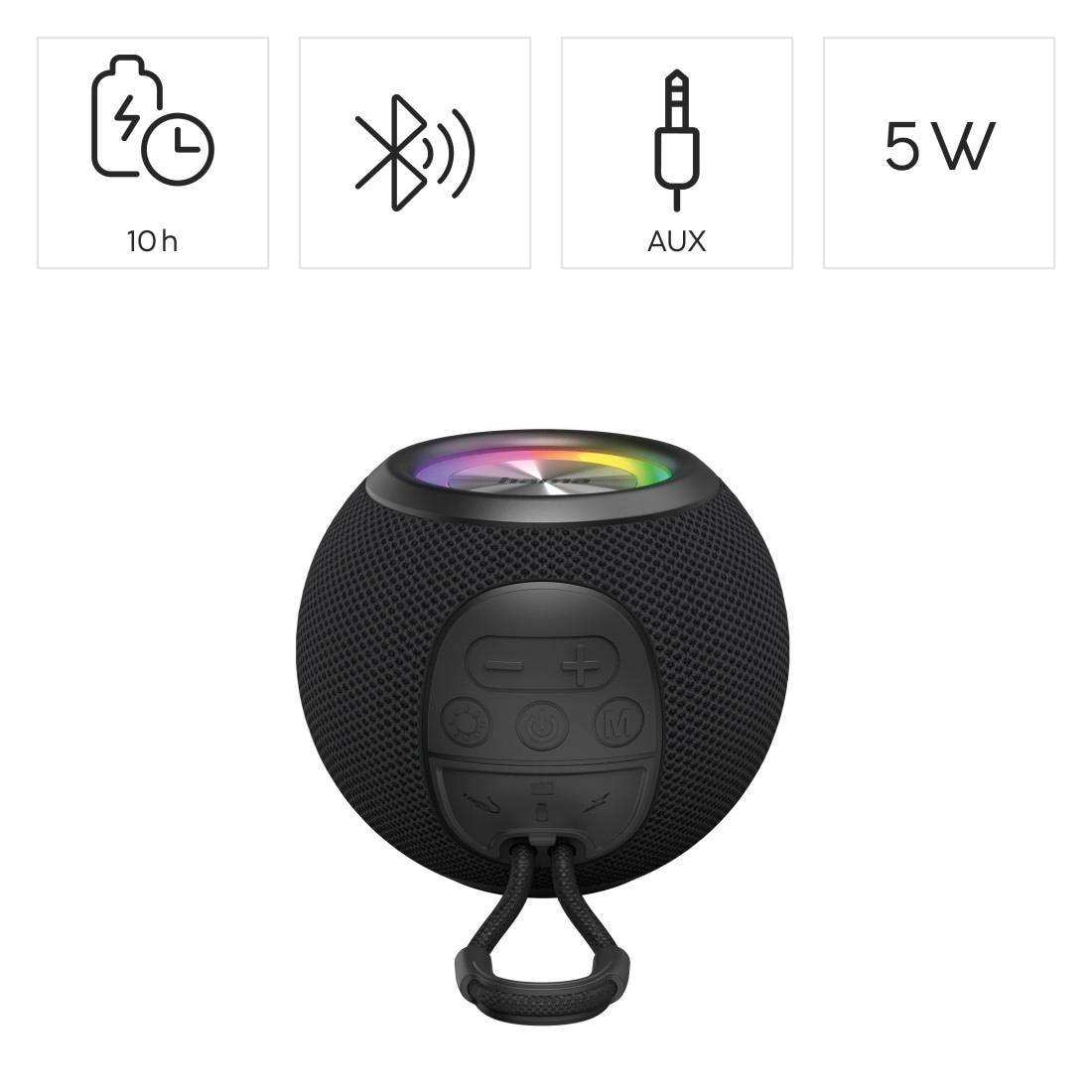 Hama Bluetooth-Lautsprecher »Bluetooth®-Lautsprecher "Ball Shape Speaker", 5 Licht-Modi, 5W« (Bluetooth Beleuchtungseffekte | Freisprechfunktion | Pairing 5 W) Integrierte Freisprecheinrichtung