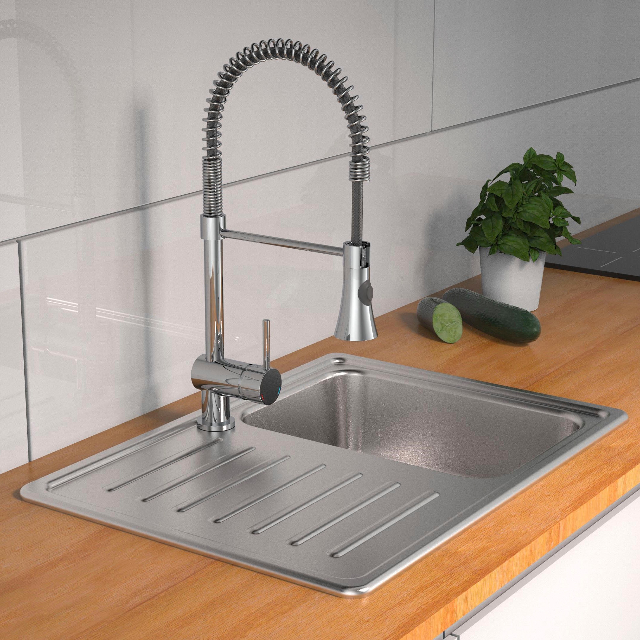 Schütte Spültischarmatur »CORNWALL« energiesparende Cold-Start-Funkt., 360° schwenkbar, 2-fach verstellbar