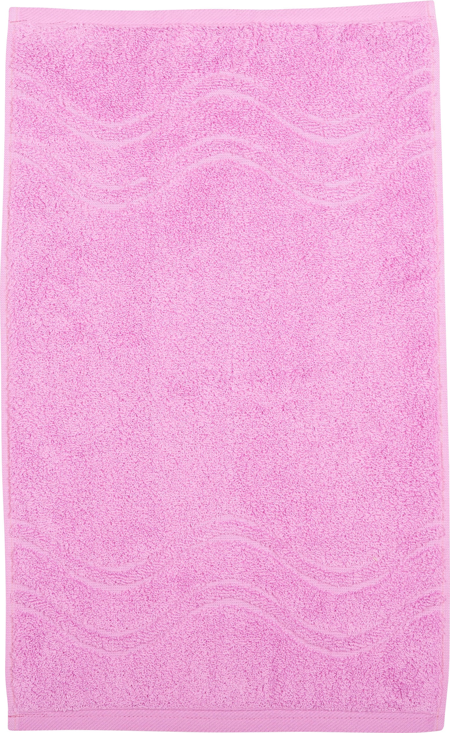 ROSS Gästehandtuch »Cashmere feeling«, (Packung, 6 St.), 100% Baumwolle, mit Wellen-Bordüre, große Farbauswahl