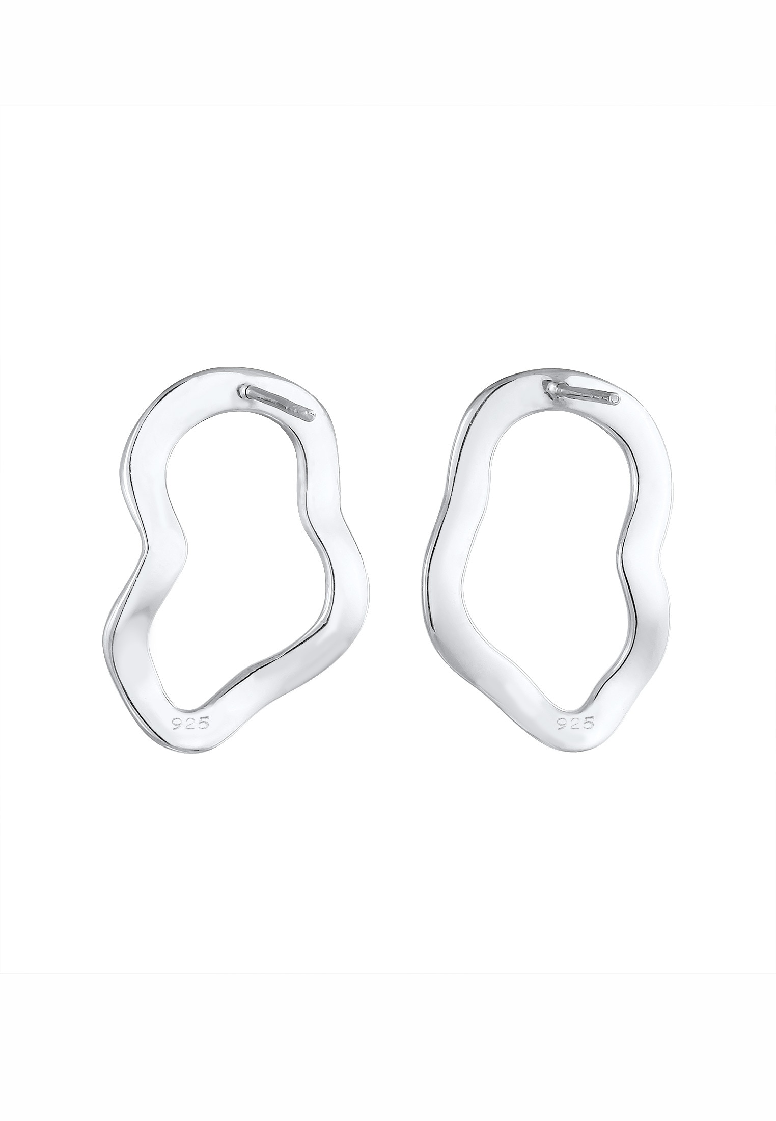 Elli Paar Ohrstecker »Ohrringe Hänger Organic Look Matt Basic Blogger 925 Silber«
