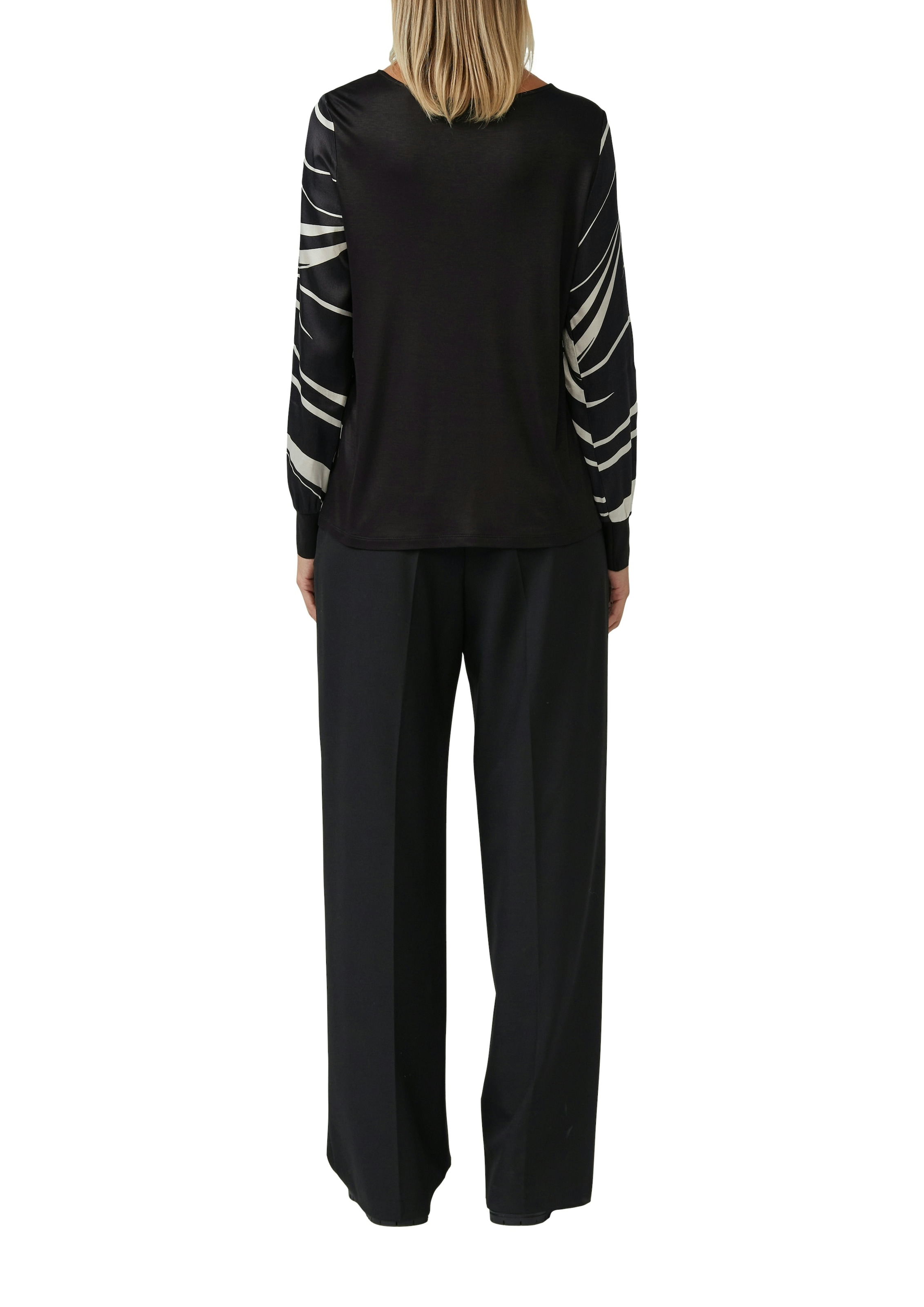 s.Oliver BLACK LABEL Langarmshirt mit All-Over Print