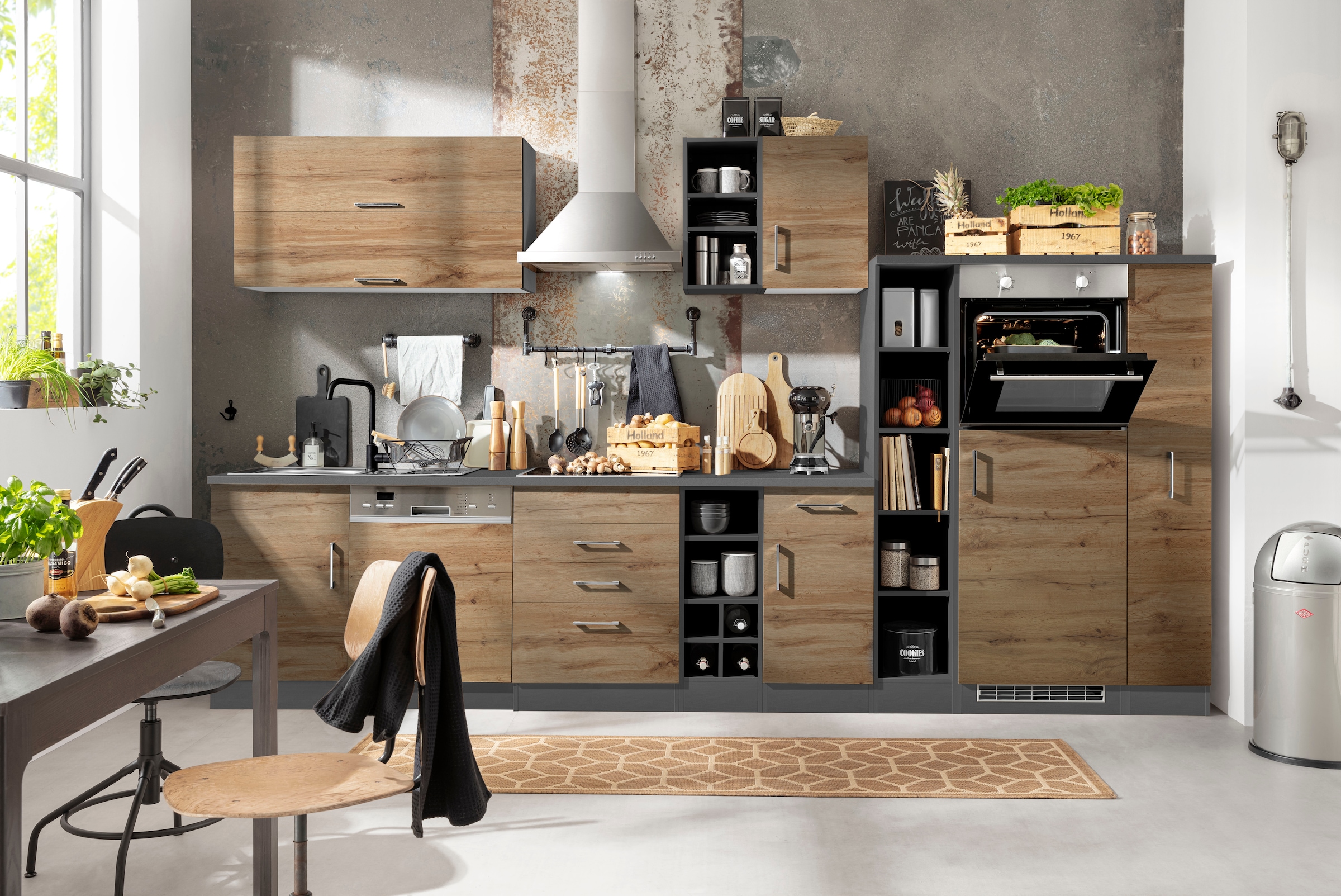 HELD MÖBEL Küchenzeile »Colmar«, mit E-Geräten, Breite 360 cm bequem  bestellen