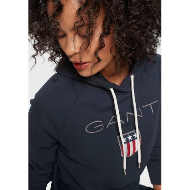 Label-Applikation vorne Sweatshirt mit großer bei ♕ Gant »GANT SWEAT SHIELD HOODIE«,