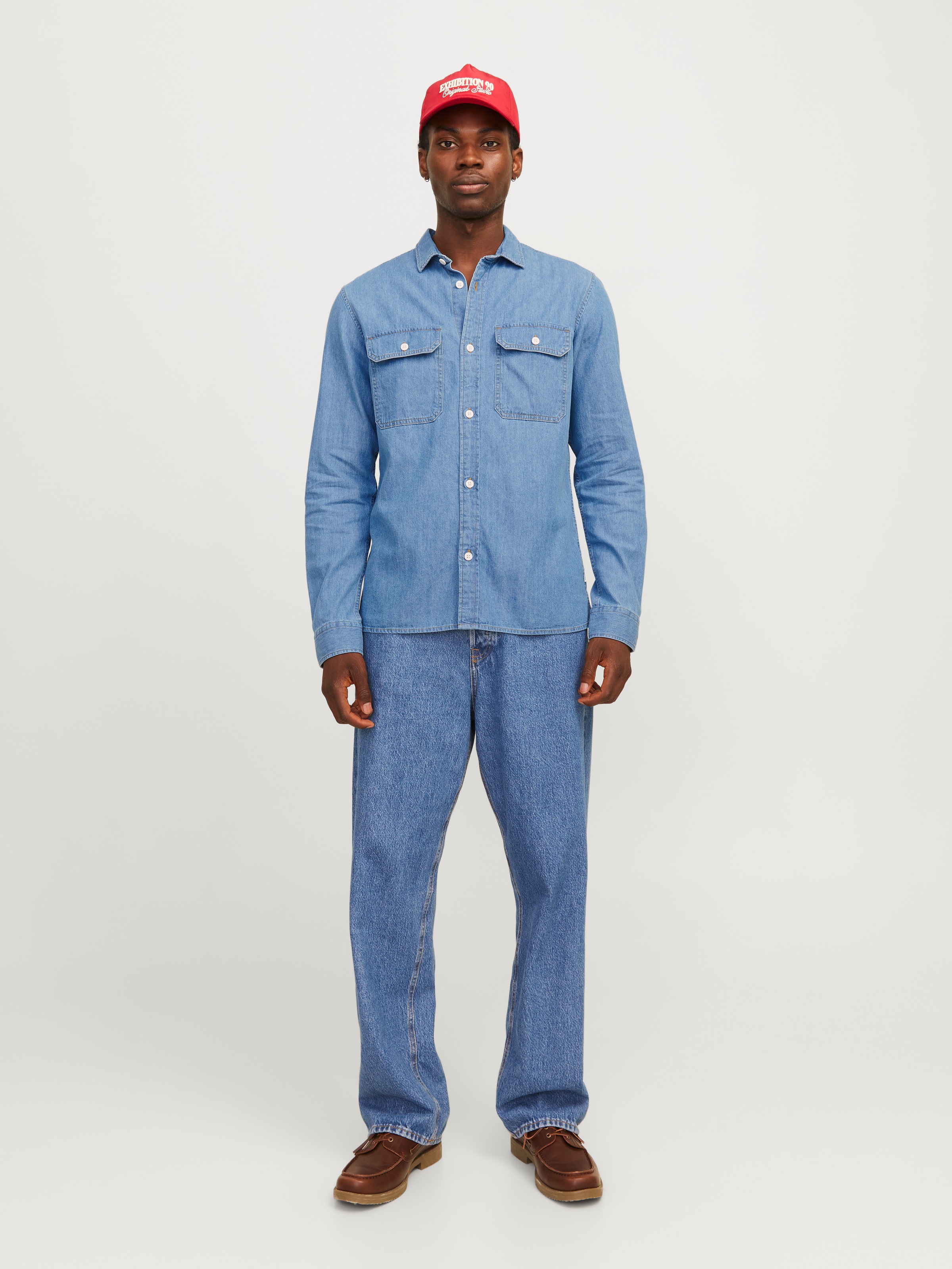Jack & Jones Langarmhemd »JJETRAVIS SHIRT LS NOOS«, mit Brusttaschen