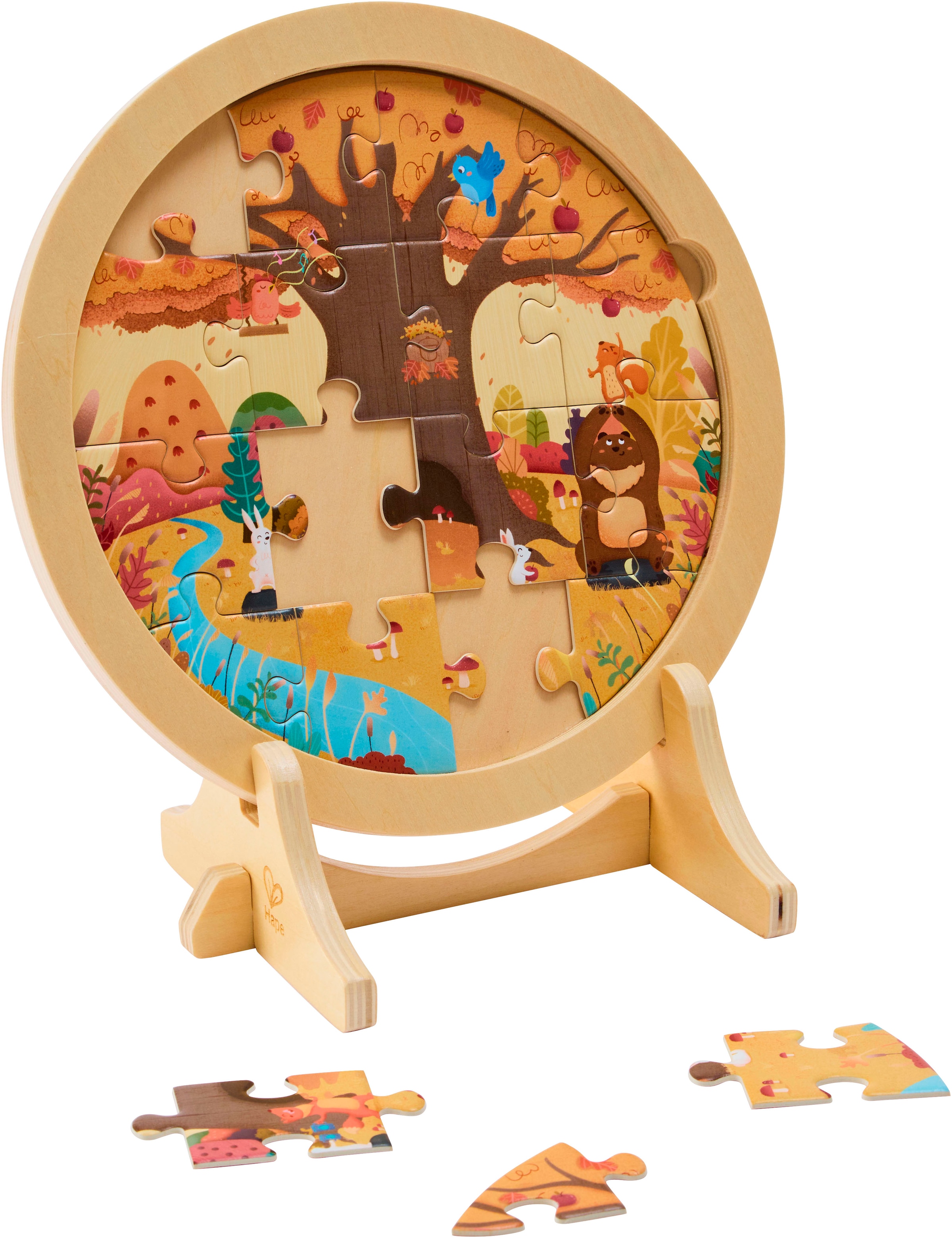 Hape Puzzle »4-Jahreszeiten-Lagenpuzzle« leuchtet im Dunkeln