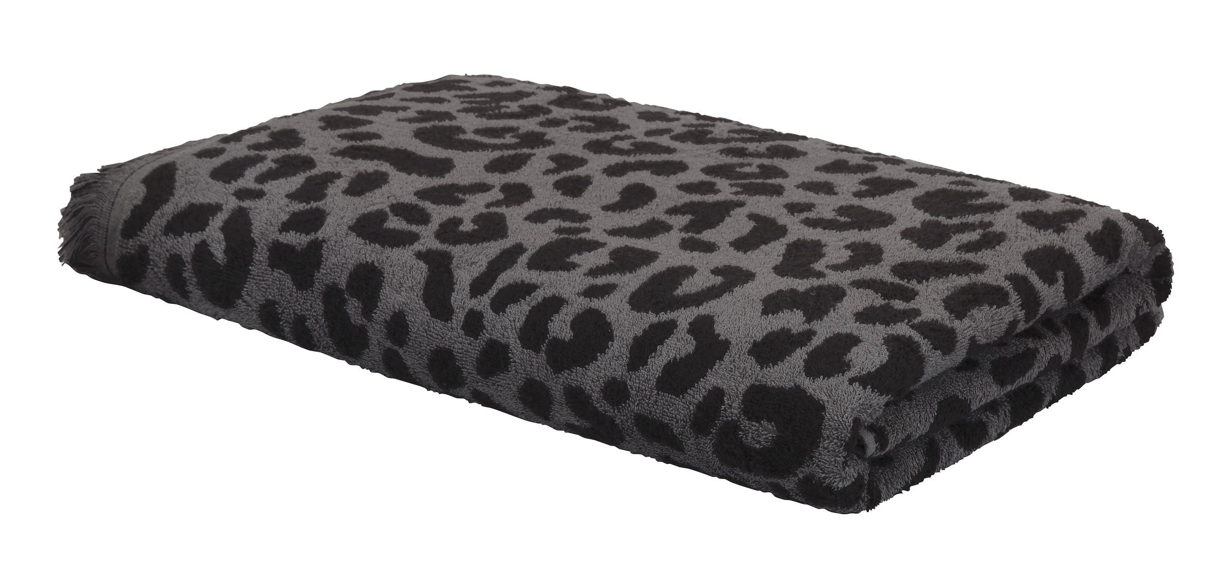 OTTO home Strandtuch »Tiffani, Leopardenmuster, Premium Strandtücher 2-tlg, 500 gr/m²« 90x180 cm, Animal Print, Leo, modern, mit Fransen