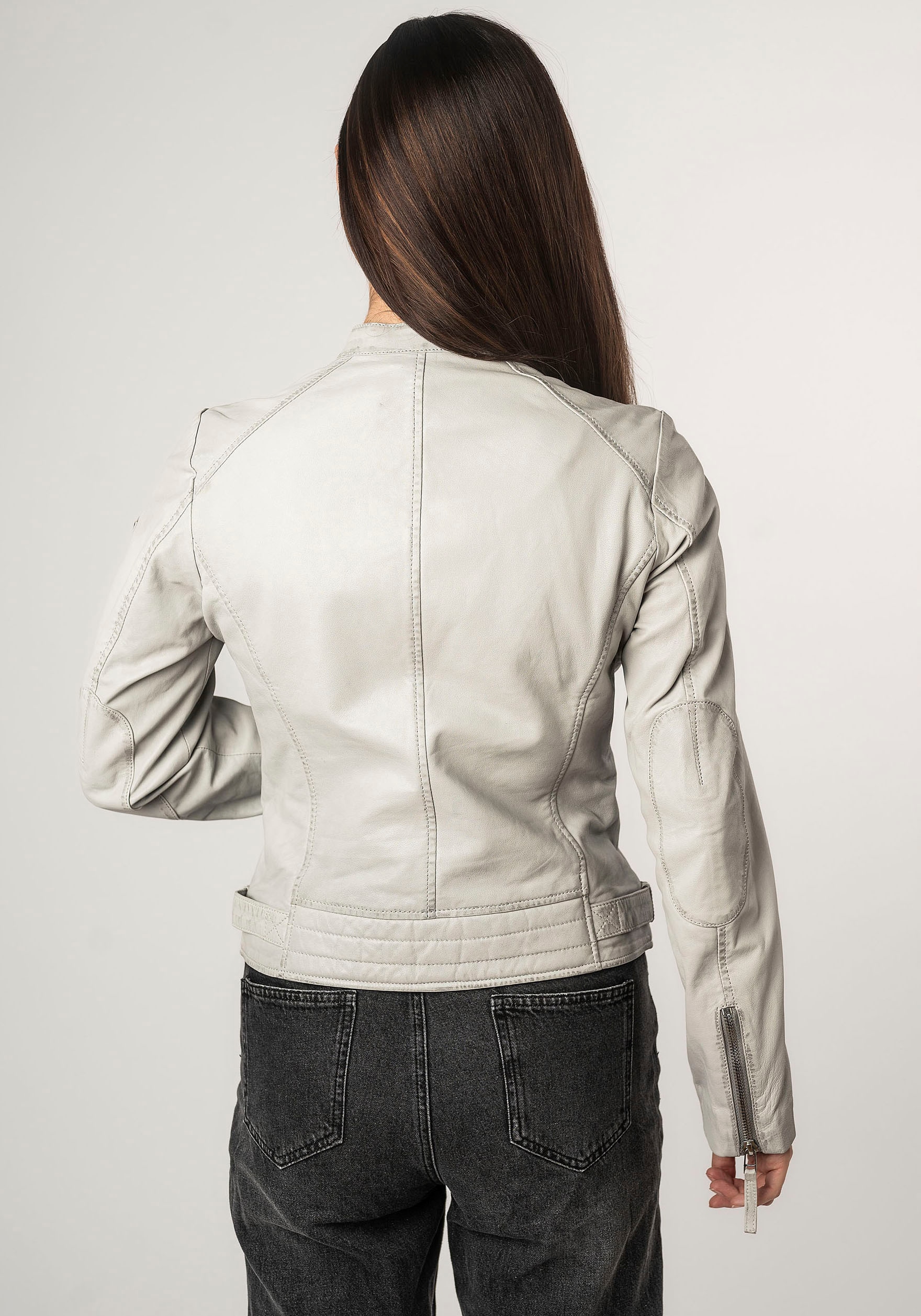 Mauritius Lederjacke »MWFilla«, mit kleinem Stehkragen