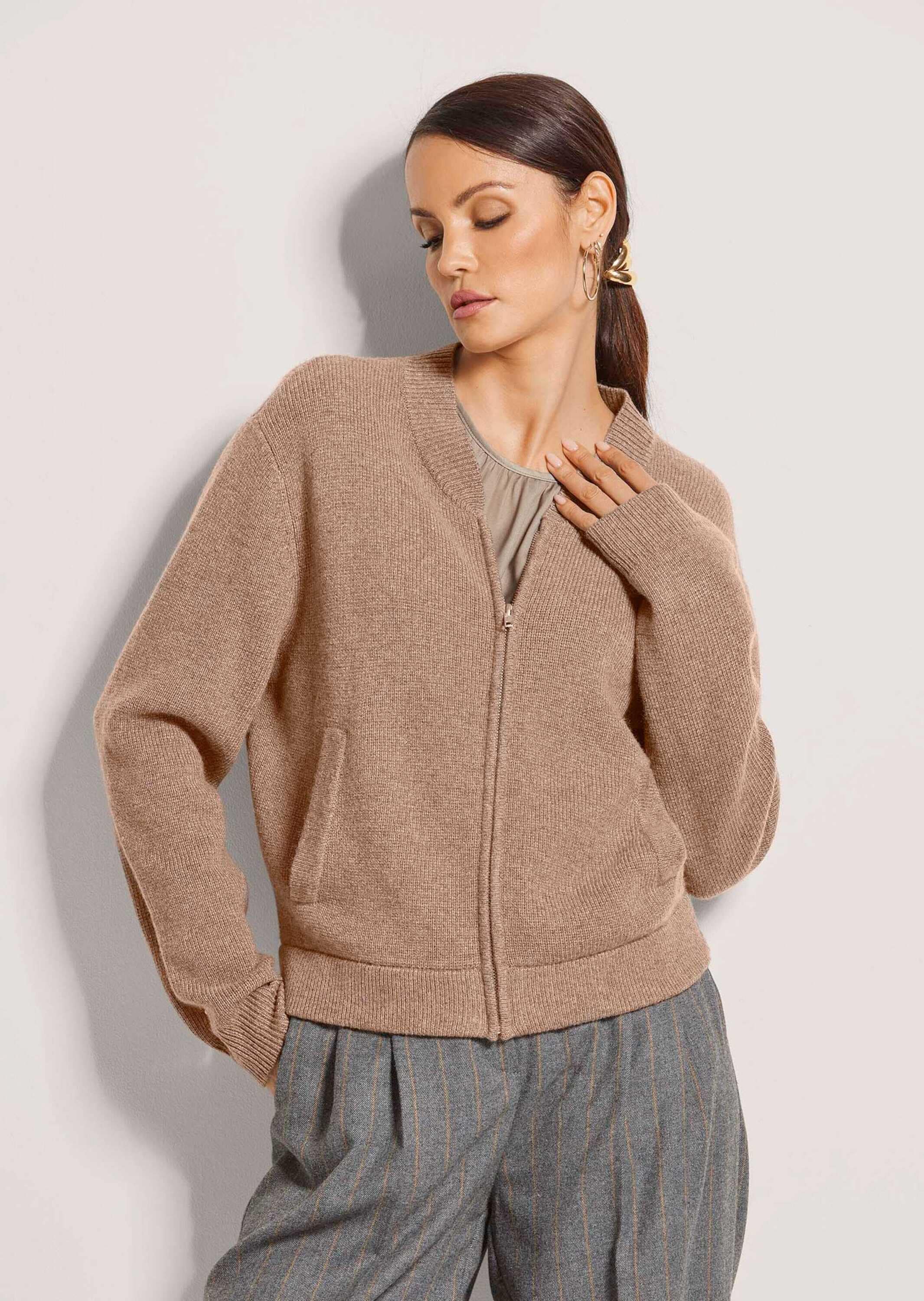 MADELEINE Strickjacke »Blouson Sportiver Strick-Blouson mit Reißverschluss«