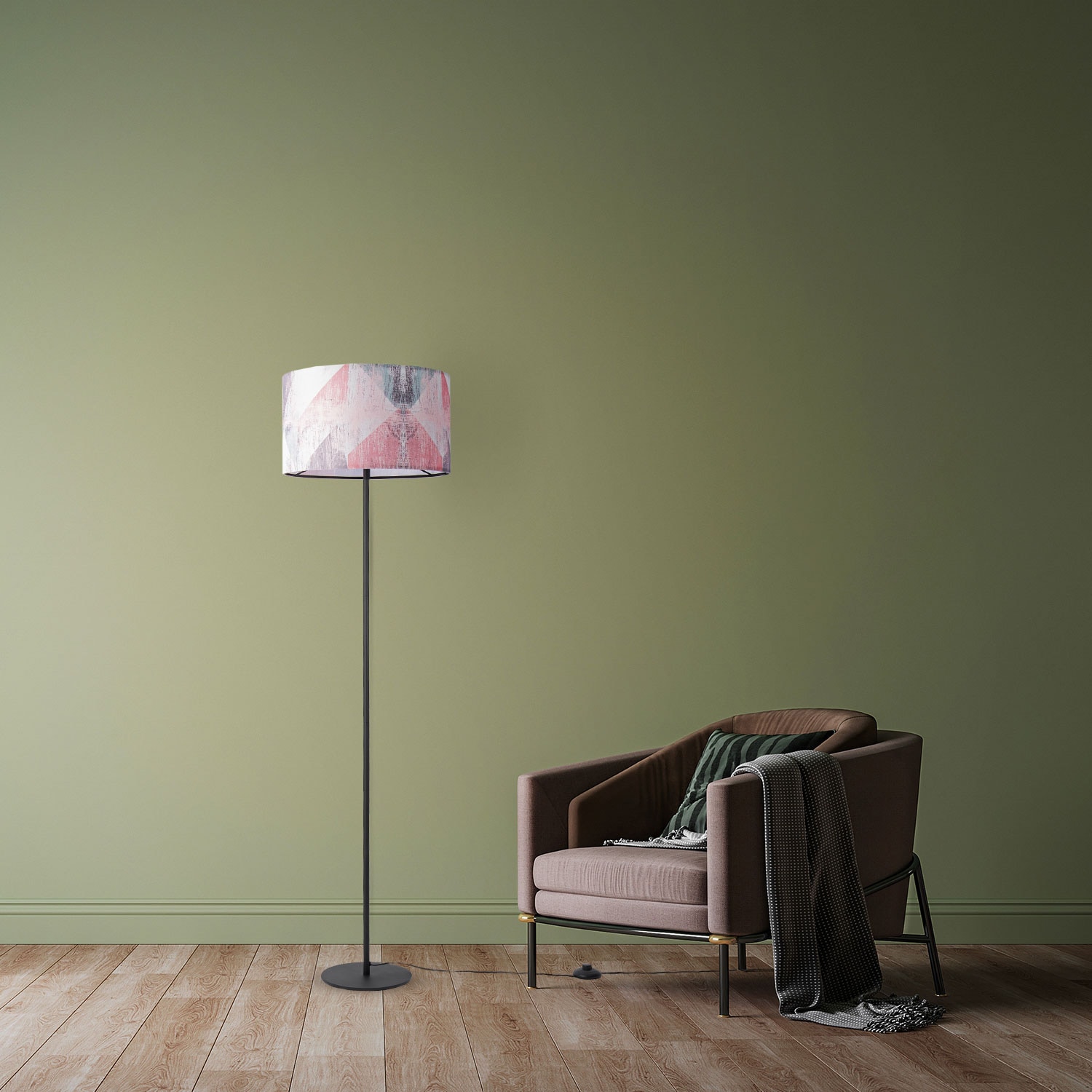 Paco Home Stehlampe »Mero 102« E27 Standleuchte Wohnzimmer Schlafzimmer E27 Hell Pastell Vintage