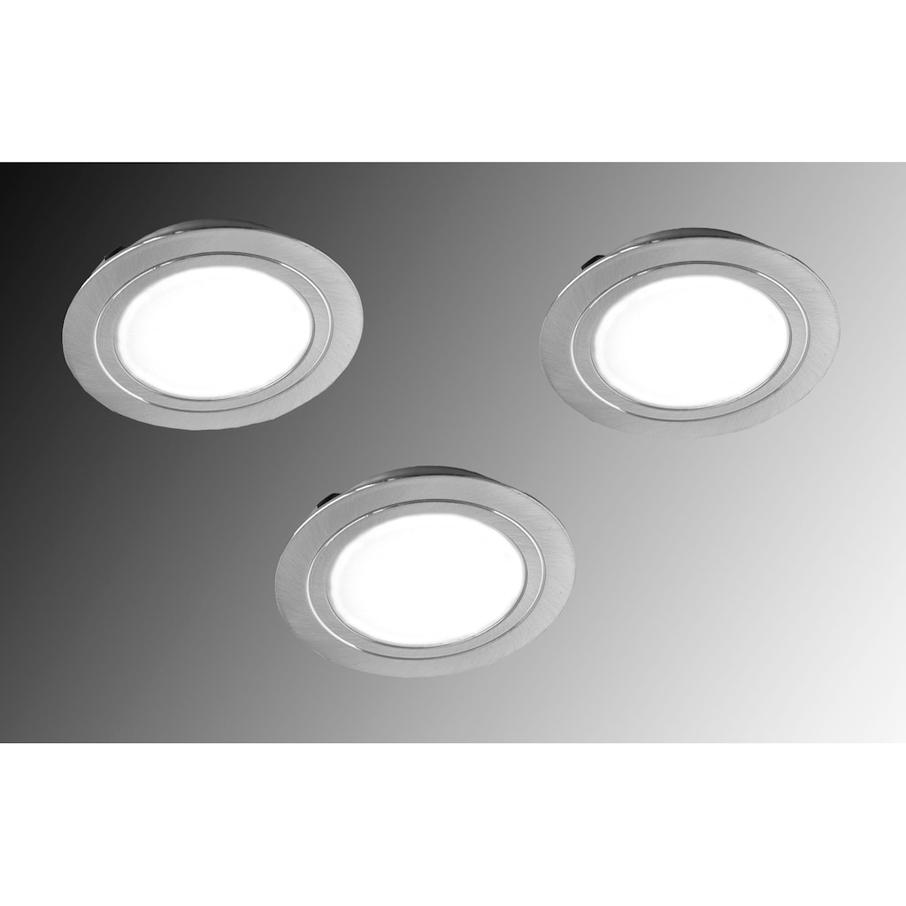 EVOTEC LED Einbaustrahler »CUBIC55«, 3er-Set, Ø 6,5 cm,  LED fest integriert