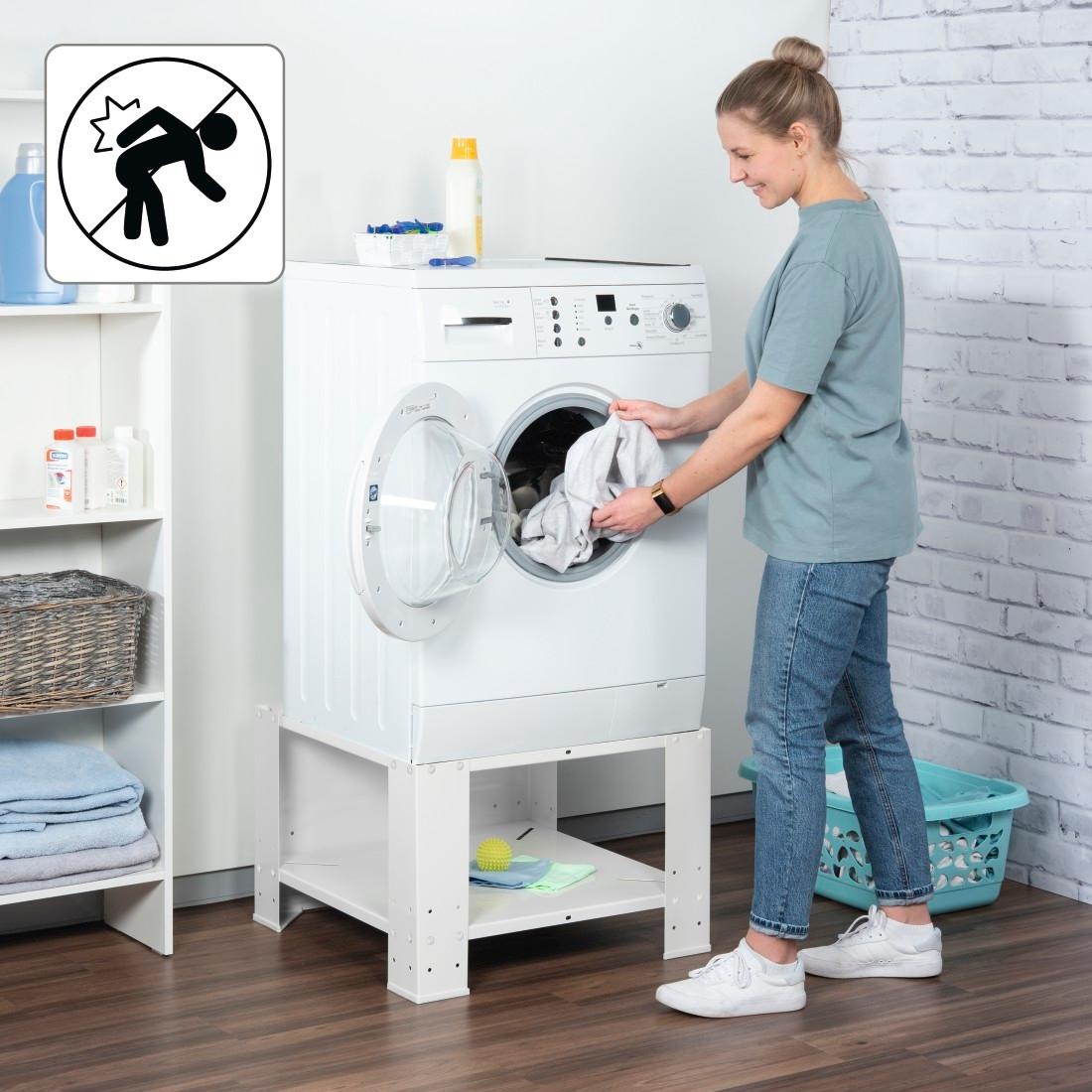Xavax Unterbausockel »Sockel Untergestell 60 x 60 x 40cm Waschmaschine Trockner«, Hausgerätesockel verstellbar