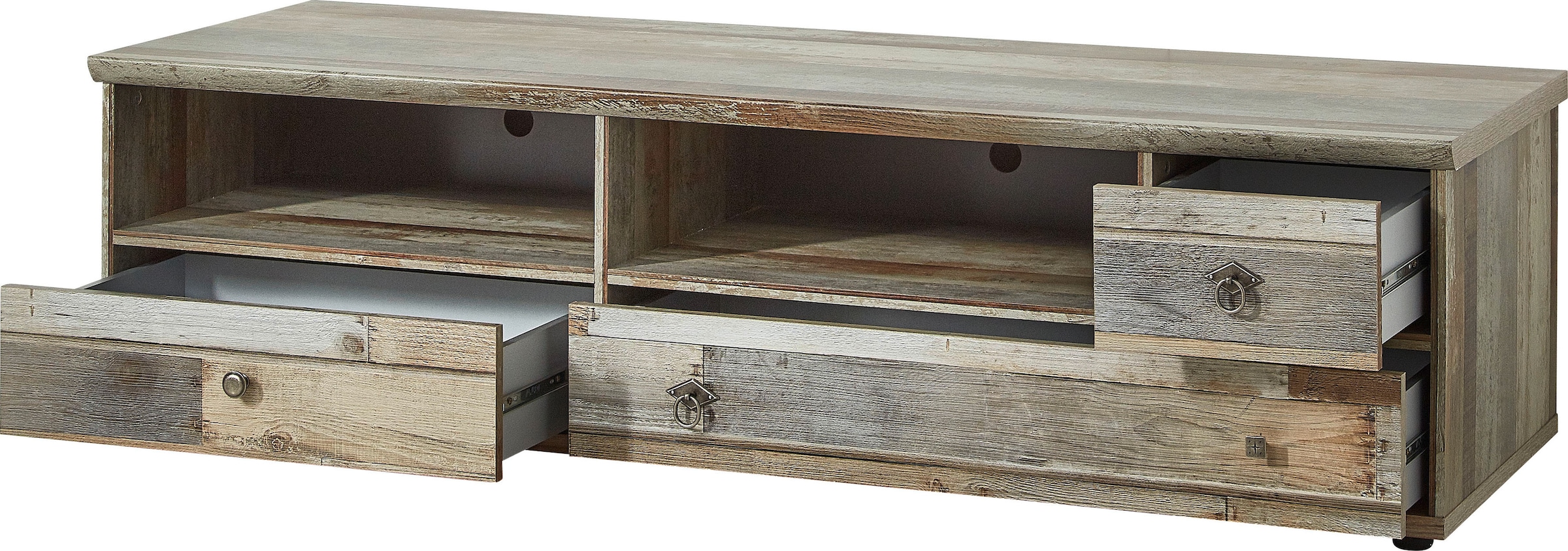 Innostyle Lowboard »BONANZA« 1 Stk. tlg. 3 Schubladen, 2 Fächer, 2 Kabeldurchlässe, ABS Kantenschutz
