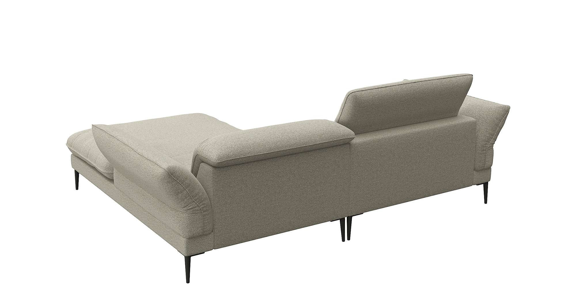 FLEXLUX Ecksofa »Salino, Funktionssofa mit Recamiere, Relaxsofa, Ecksofa«, Sofa mit Arm- und Kopfteil-Verstellungen, Kaltschaum & Stahl-Wellen
