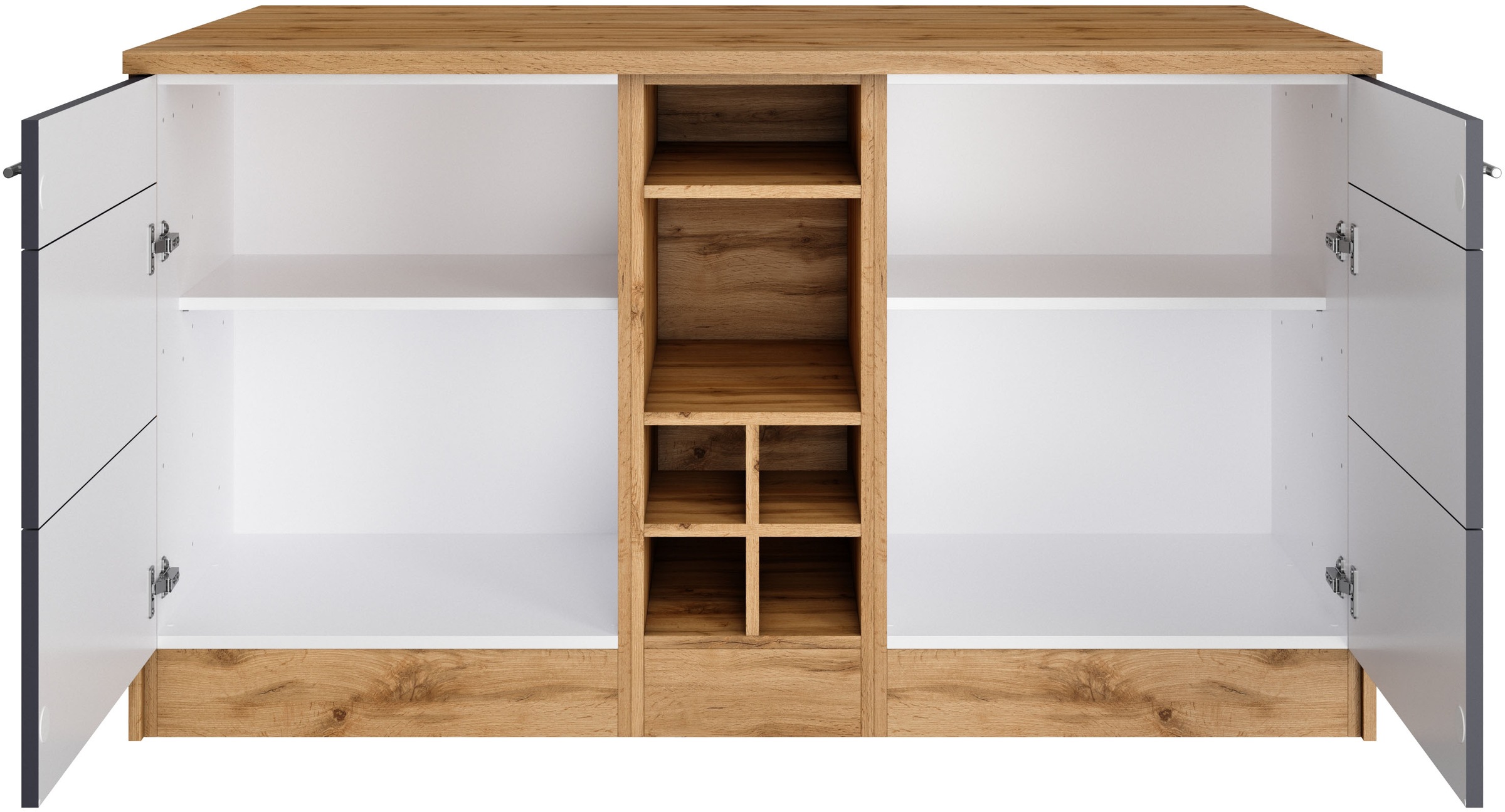 HELD MÖBEL Kücheninsel »Wien«, Breite 153 cm, MDF-Fronten, Flaschenregal