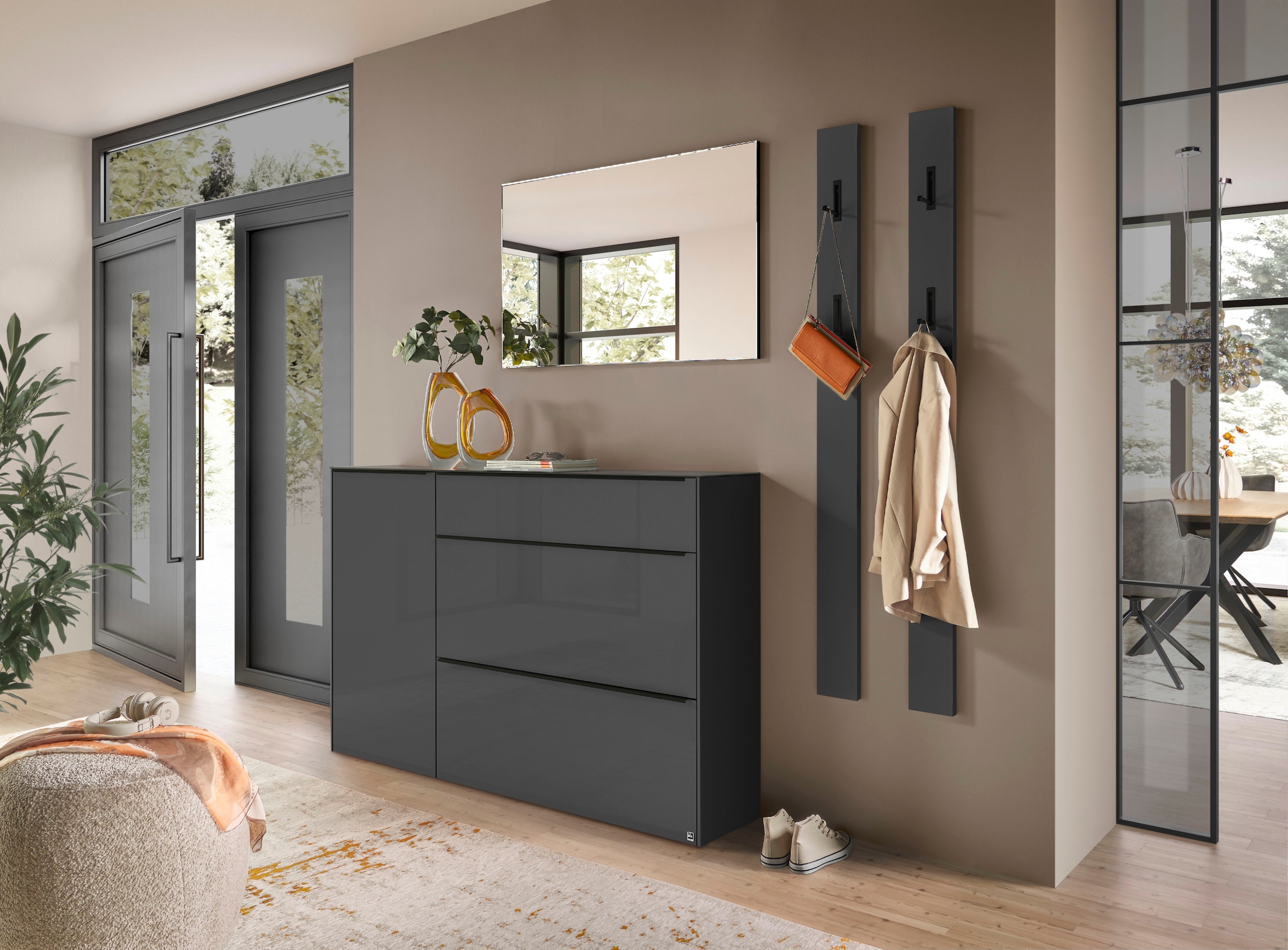 set one by Musterring Wandspiegel »reno-Dielen« 104 x 64 cm, kann sowohl horizontal als auch vertikal montiert werden