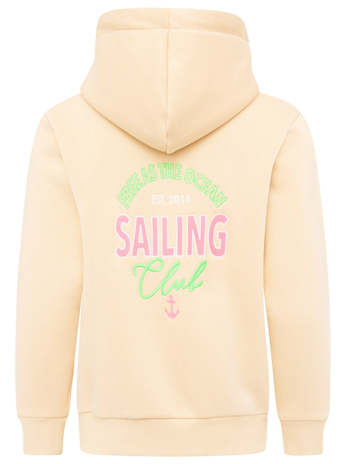 Zwillingsherz Kapuzensweatjacke »"Sailing Club"«, Kapuzensweatjacke mit großer SAILING Applikation am Rücken und Tasche
