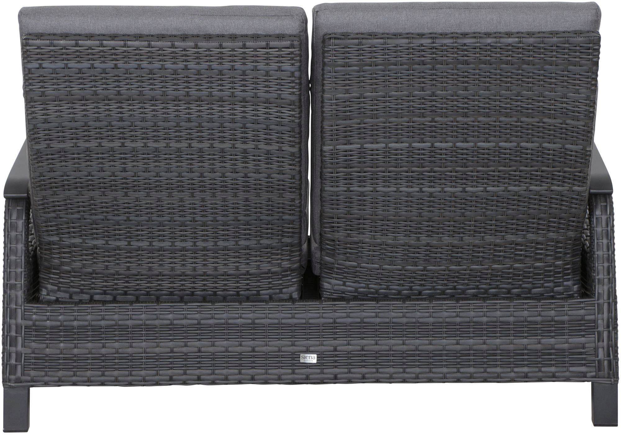 Siena Garden Gartenlounge-Set »Solea«, (Set, 8 tlg.), bestehend aus 2 Sesseln, 1 Bank, 1 Tisch und 4 Auflagen