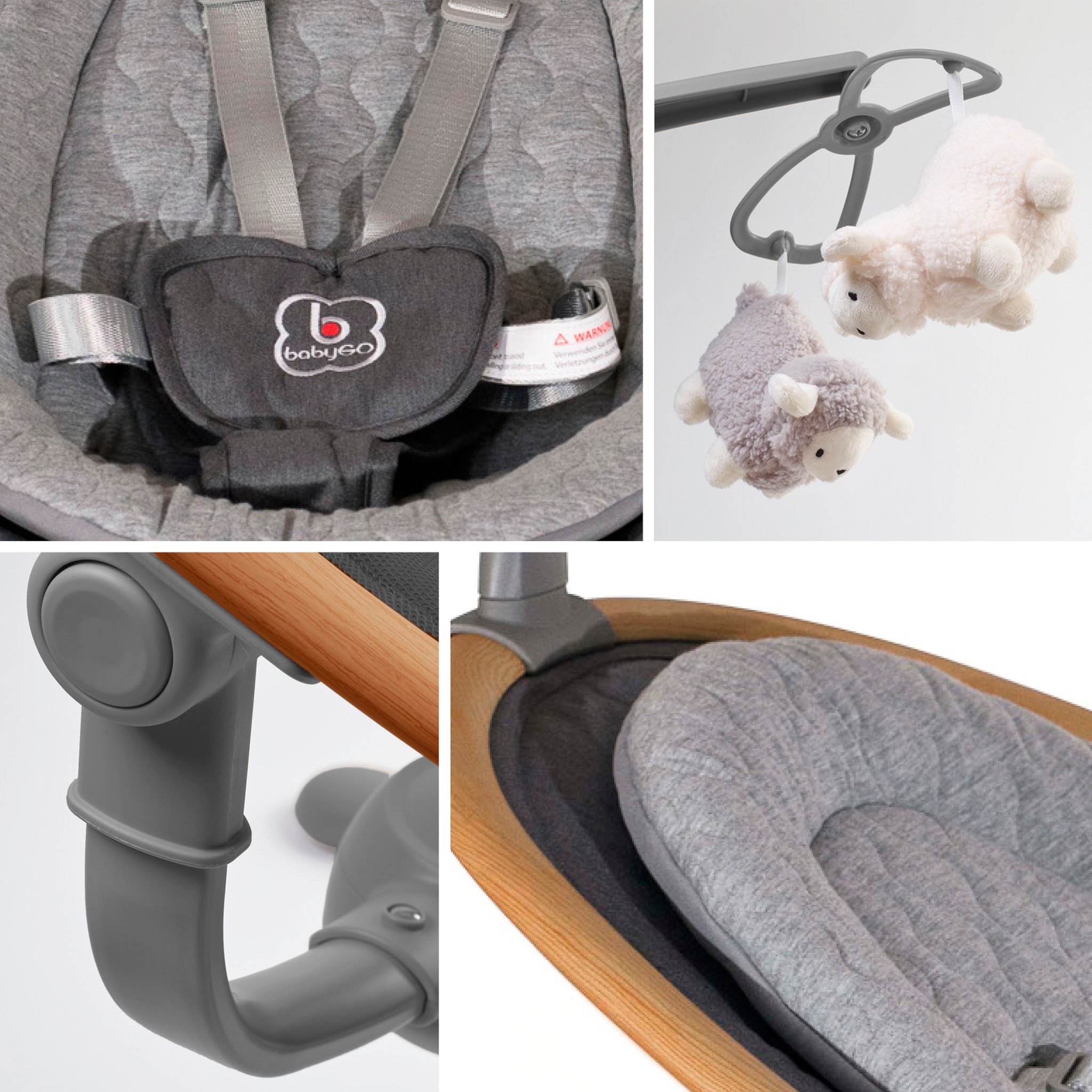 BabyGo Babywippe »Homey«, bis 9 kg, mit Schaukelbewegungen und Sound