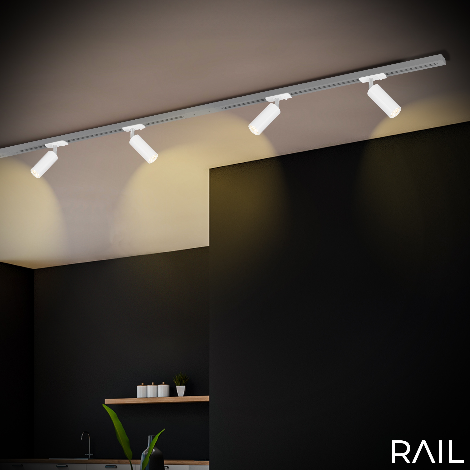 Briloner Leuchten Schienensystem-Leuchten »RAIL« LED-Board 1 Stk. LED Spotlight 40x100 mm Weiß  5,5W Schienensystem Rail Büro Küche