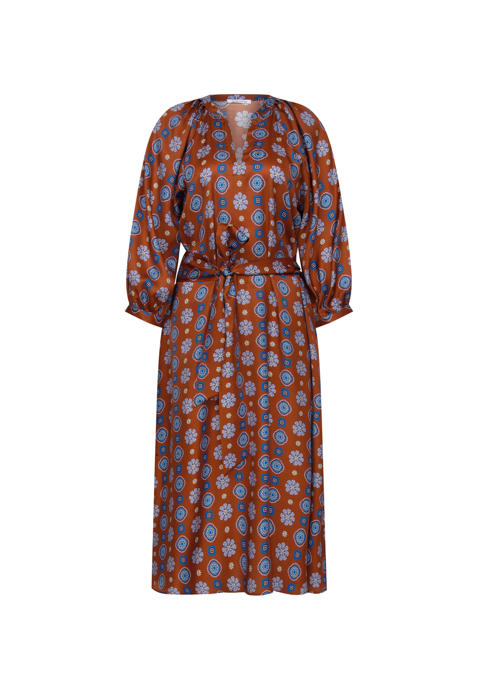 seidensticker Sommerkleid 3/4 V-Neck Druck