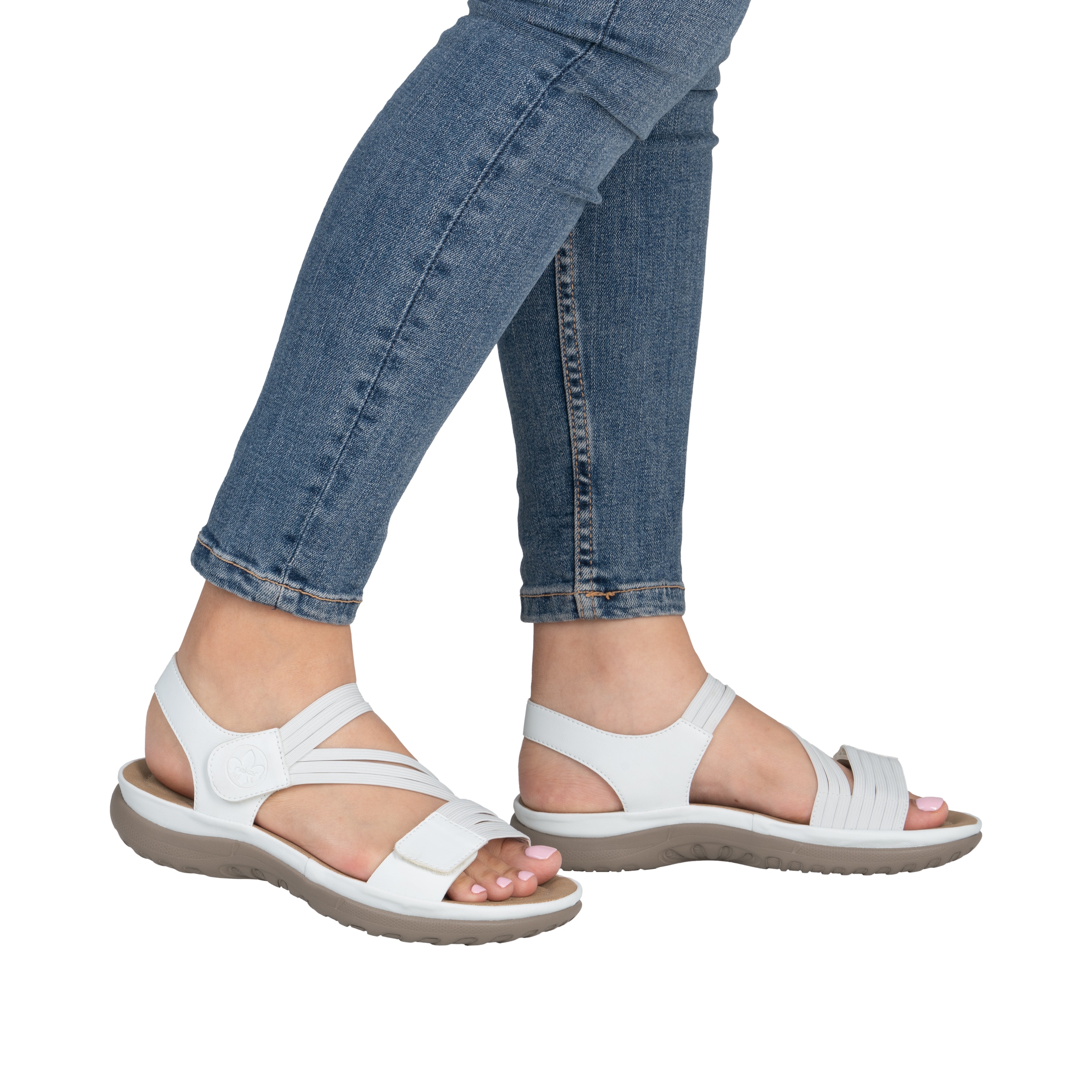 Rieker Riemchensandale  Sommerschuh, Sandalette, Keilabsatz, mit Gummizügen