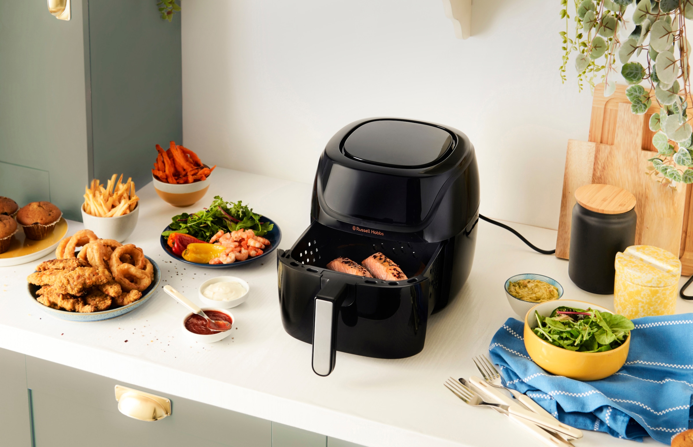RUSSELL HOBBS Heißluftfritteuse »SatisFry Air L 27160-56, 4 l, Airfryer - 7 Funktionen«, 1350 W