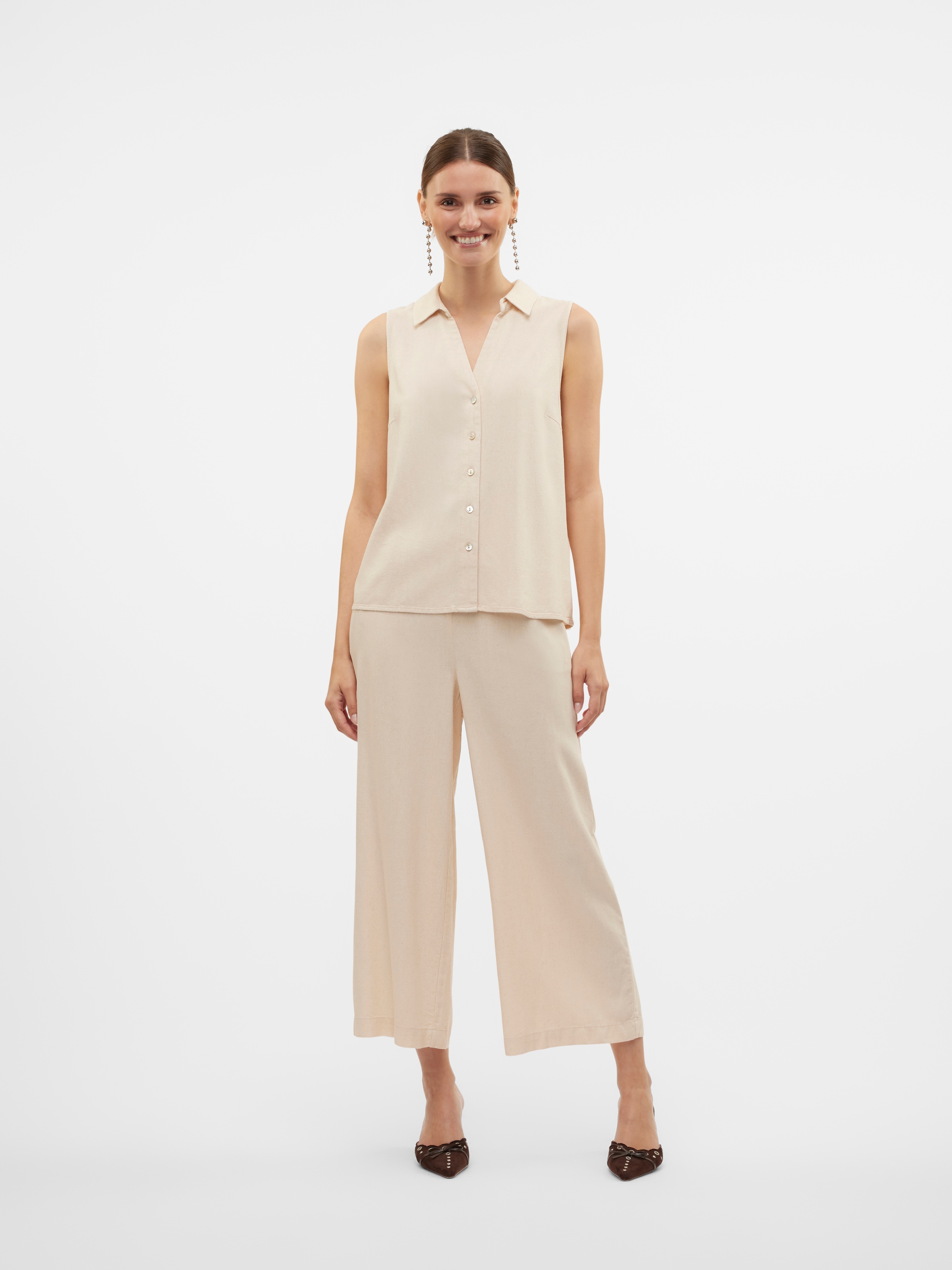 Vero Moda Culotte »VMMYMILO H/W CULOTTE PANT WVN GA«, mit Leinen